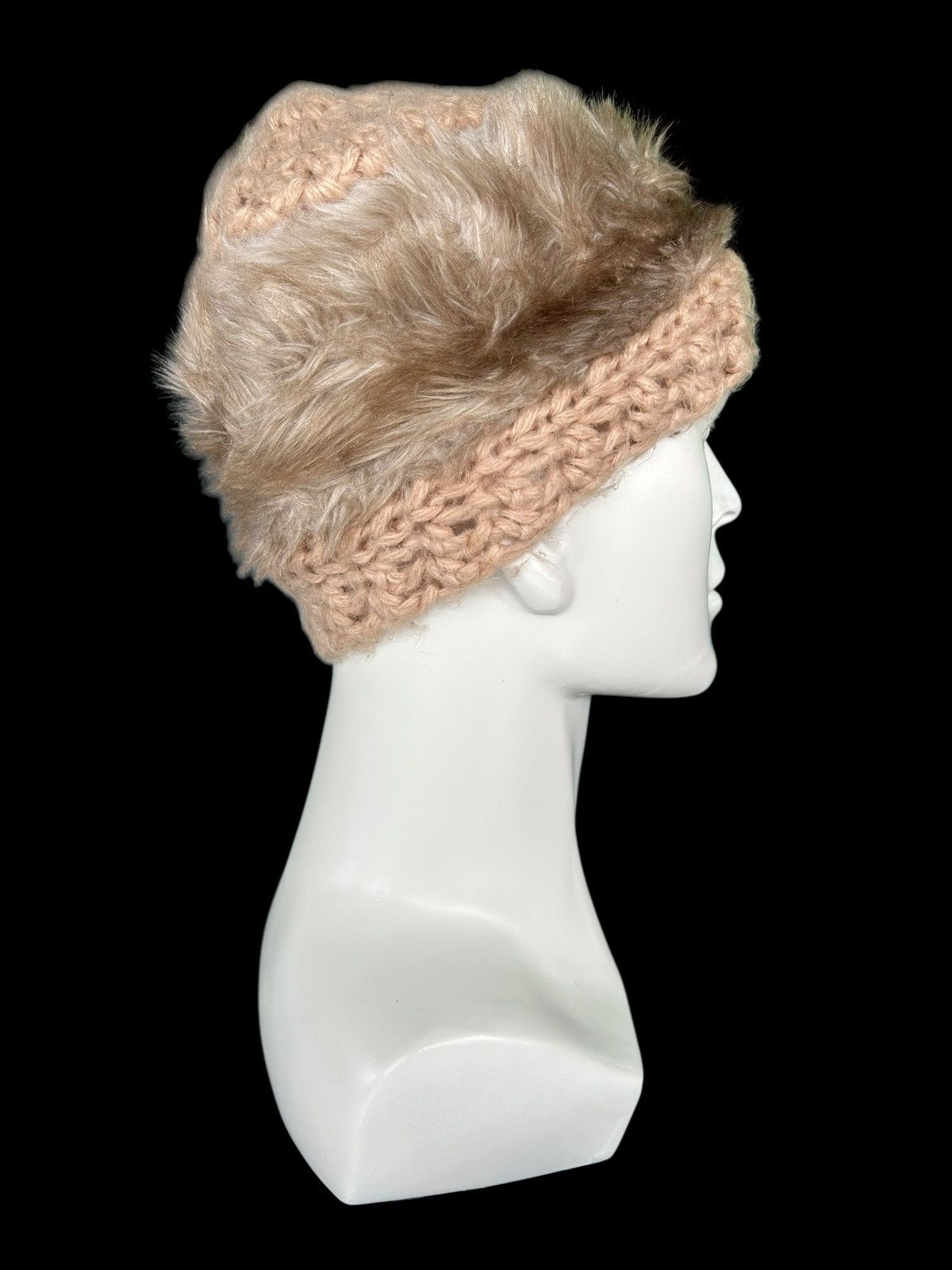 Japanese Brand × Kapital × Vintage Crochet Knitted handmade Fur hairy Beanie Hats Rare☠️☠️ Size ONE SIZE - 4 Thumbnail