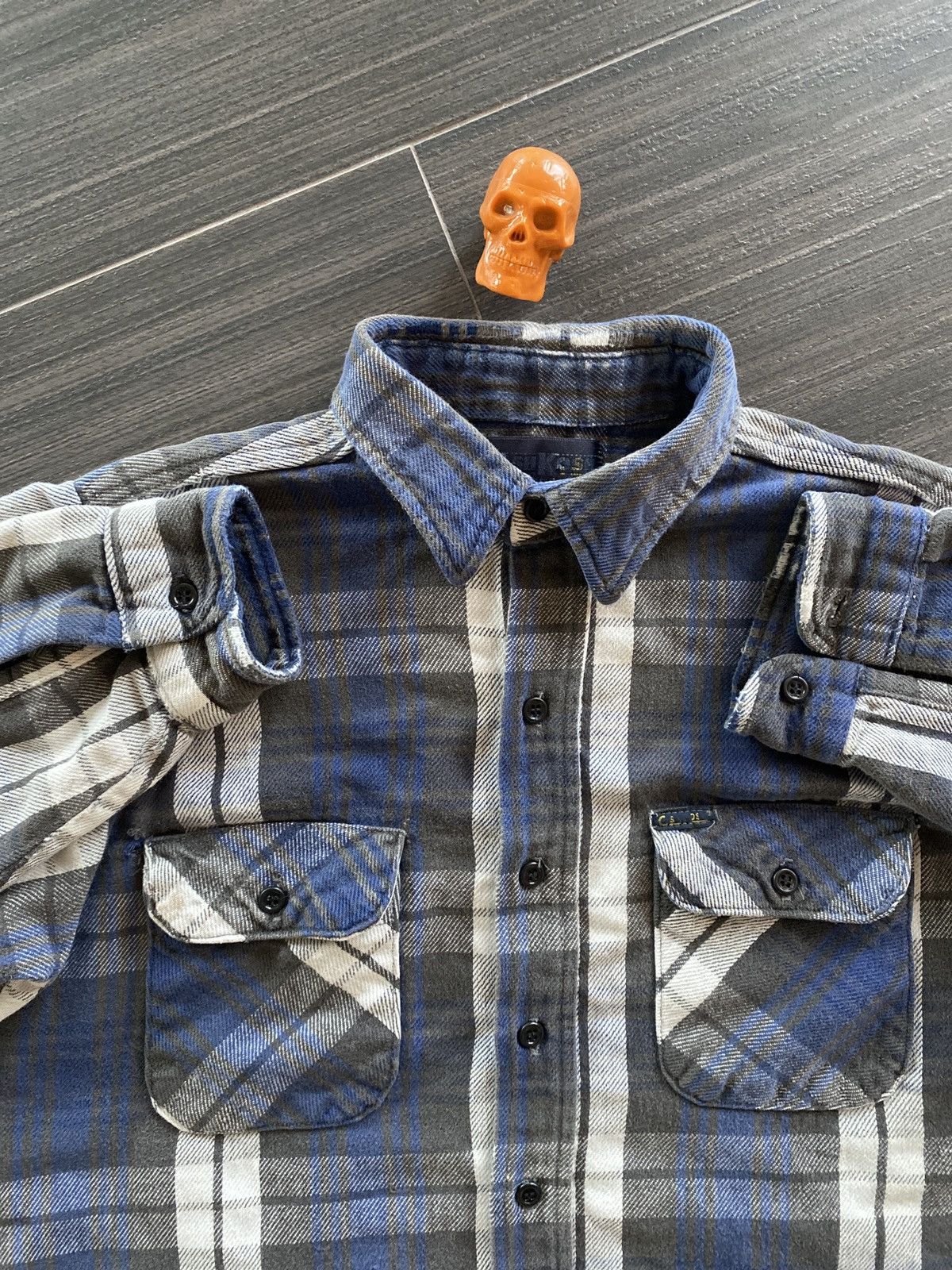 Oshkosh × Vintage Vintage Oshkosh blue gray flannel sz L Size US L / EU 52-54 / 3 - 3 Thumbnail