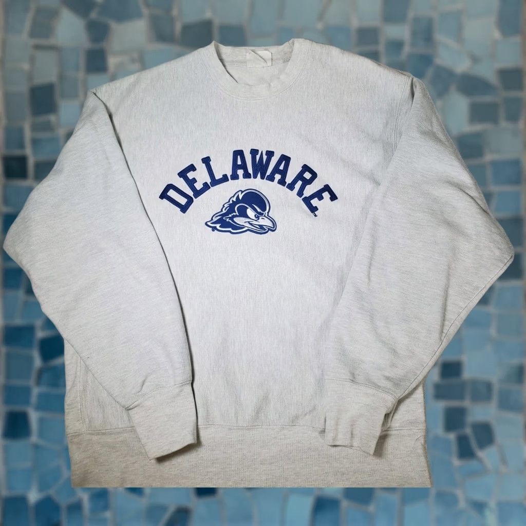 Champion VINTAGE Champion Reverse Weave Delaware Crewneck Sweatshirt Heather Gray Men's L Size US L / EU 52-54 / 3 - 1 Thumbnail