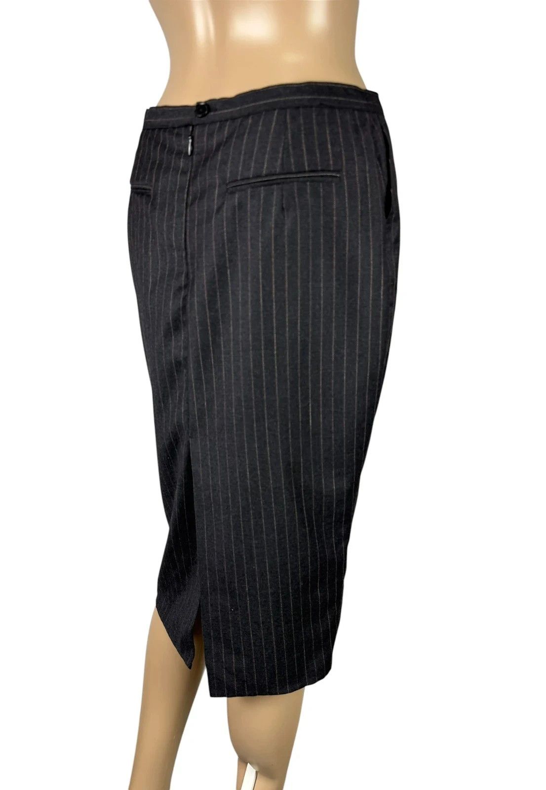 Other Patrick Hellmann Collection Skirt Wool Striped Knee-Length Size 32" / US 10 / IT 46 - 7 Thumbnail