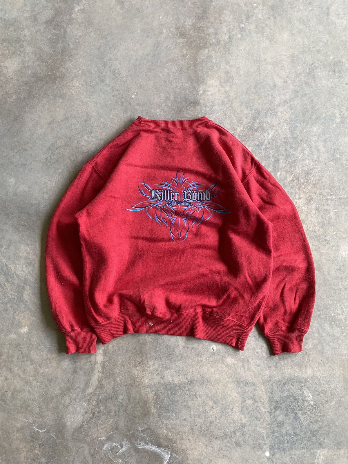Japanese Brand × Vintage Sick☠️ Killer Bomb Surf Y2K Sweatshirt Crewneck 90s Size US M / EU 48-50 / 2 - 1 Thumbnail