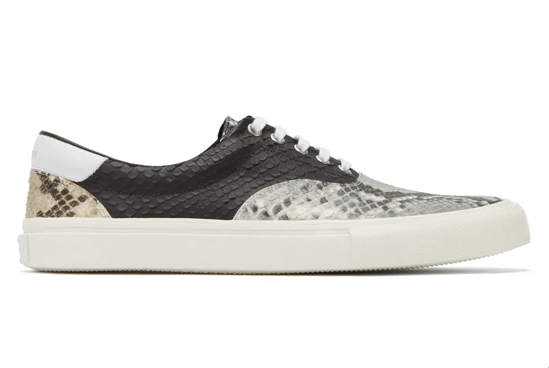Amiri Amiri Python Snakeskin Lace Up Tie Low Top Sneakers 44 11 Size US 11 / EU 44 - 1 Thumbnail