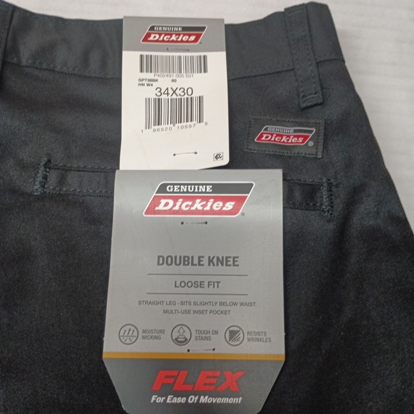 Dickies Dickies Loose Fit Double Knee Work Pants Men's 34x30 Black Size US 34 / EU 50 - 2 Thumbnail