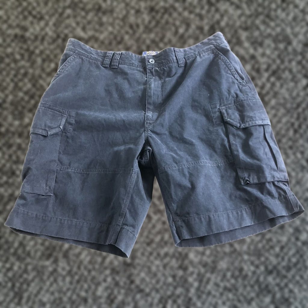 Polo Ralph Lauren Polo Ralph Lauren Cargo Shorts Men Dark Blue Cotton Aviator Classic 42T Regular Belt Loops Pockets Navy Casual Cargo Shorts Mens Size US XL / EU 56 / 4 - 1 Thumbnail