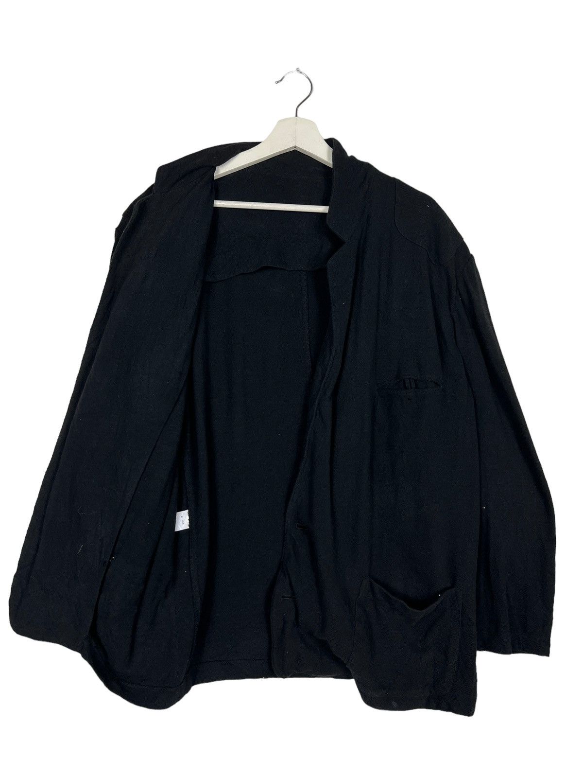 Yohji Yamamoto 🔥 80s Y's YOHJI YAMAMOTO COTTON BUTTON LESS CARDIGAN JACKET Size US M / EU 48-50 / 2 - 9 Thumbnail