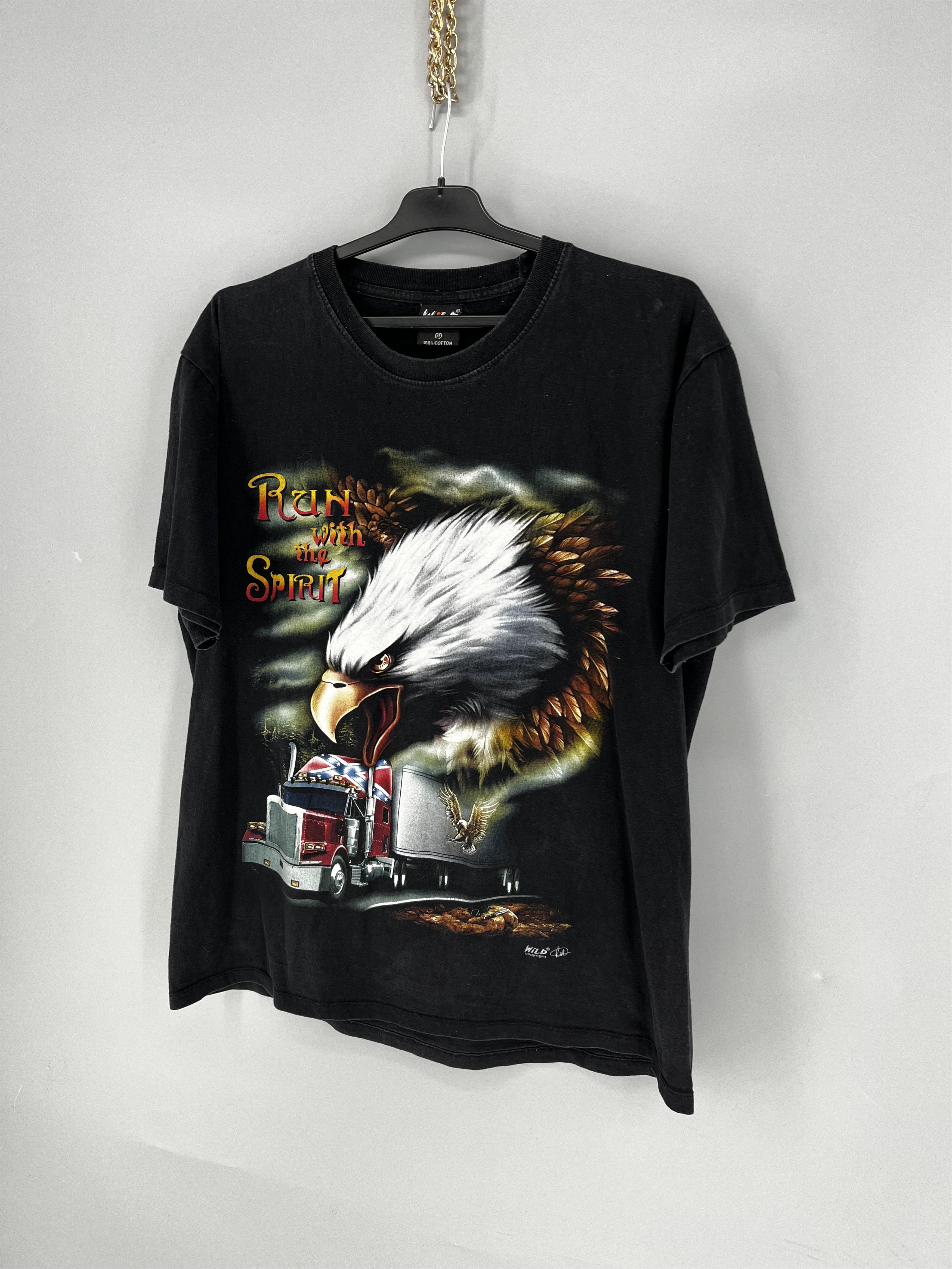 Band Tees Vintage America Eagle On the Sky Double Side Overprinted Tee Size US XL / EU 56 / 4 - 4 Thumbnail