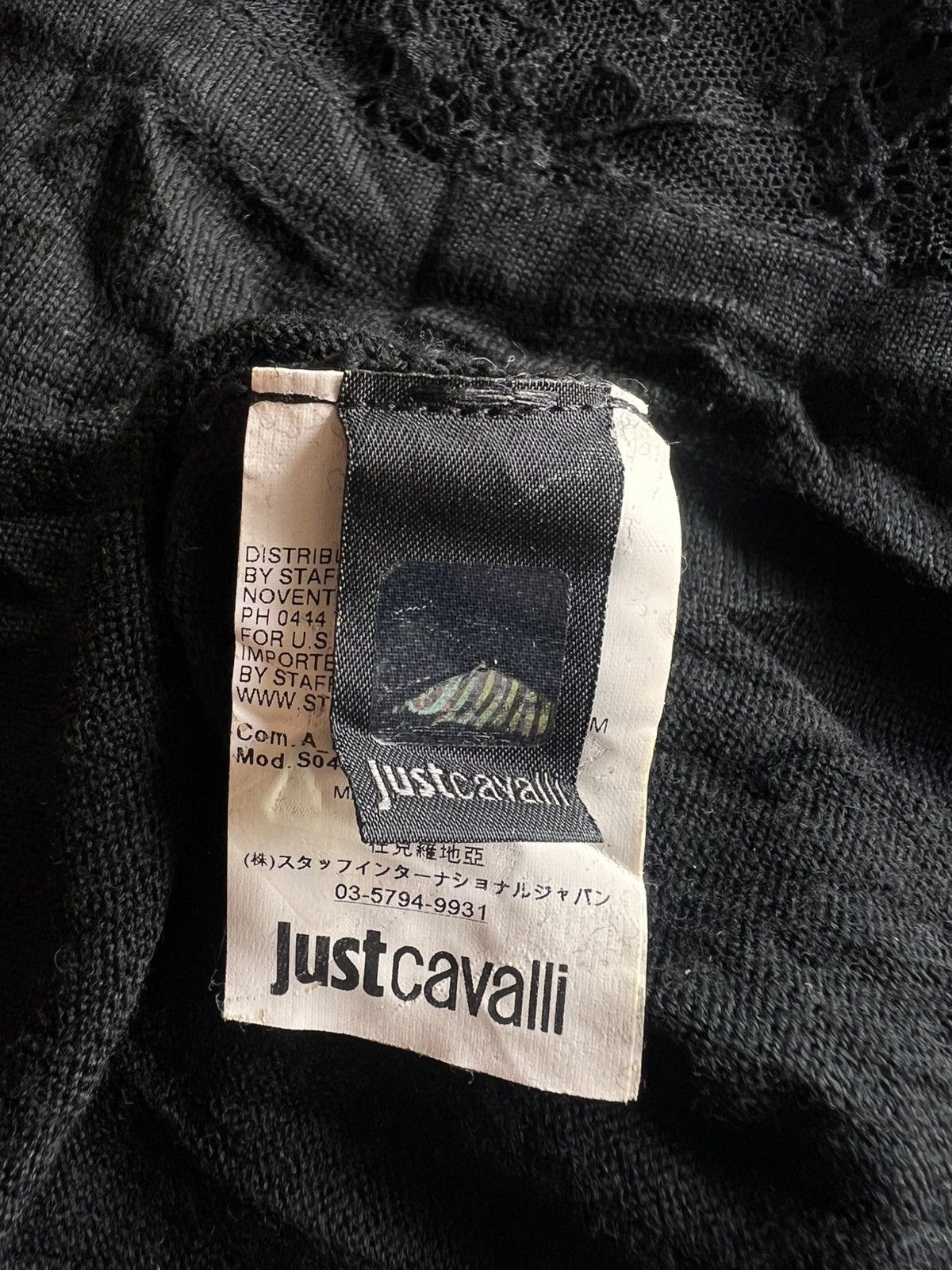 Just Cavalli Just Cavalli Black Lace Blouse wool Size S / US 4 / IT 40 - 7 Thumbnail