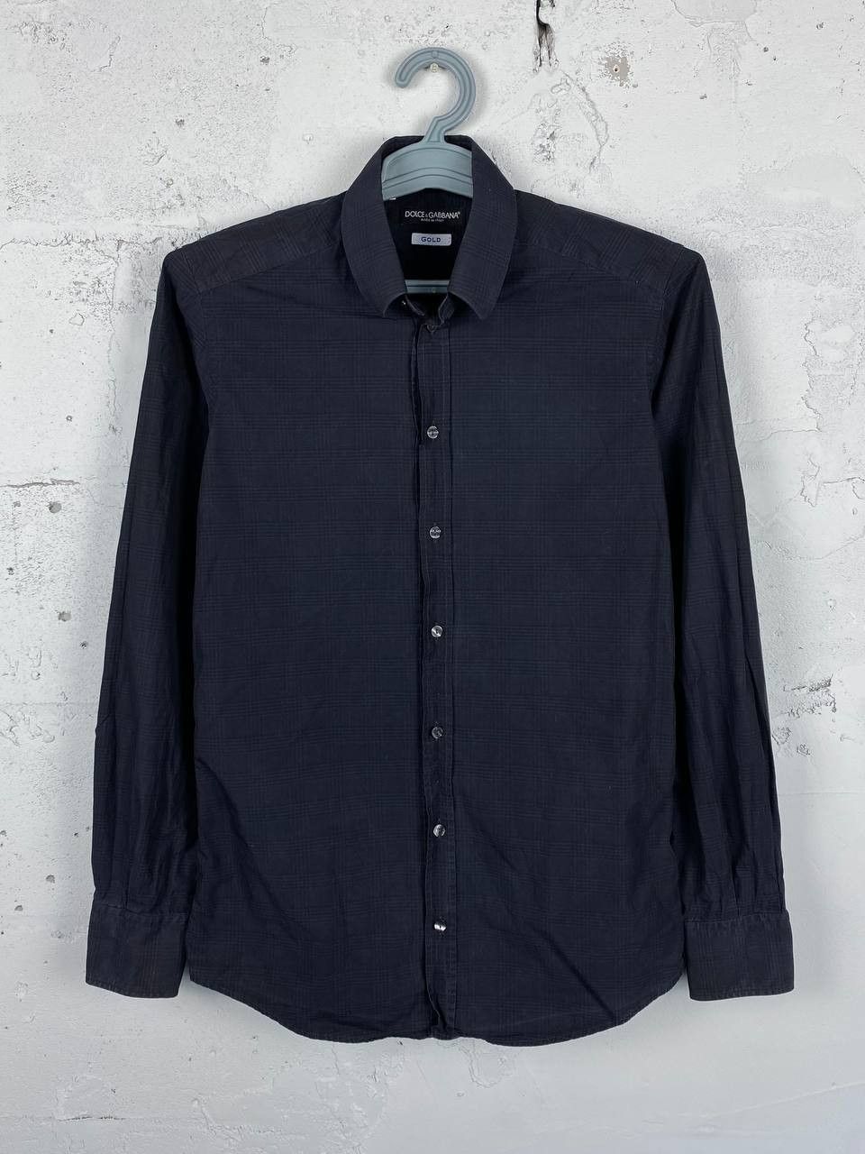 Dolce & Gabbana × Vintage DG Vintage Dolce&Gabbana Gold Made in Italy Check Shirt Size US S / EU 44-46 / 1 - 1 Thumbnail