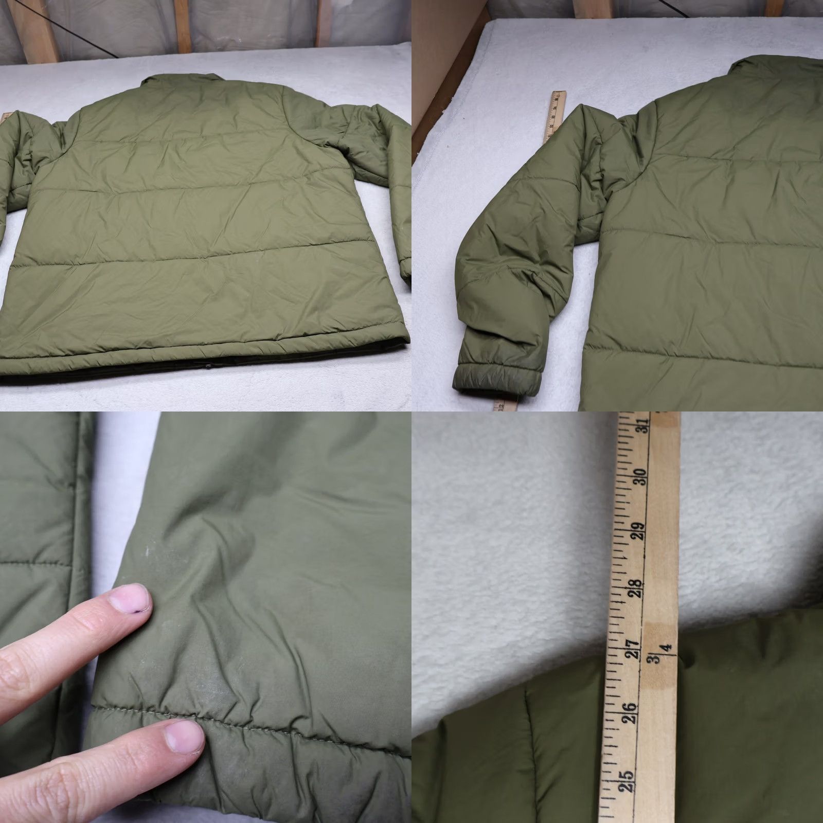Vintage REI Jacket Mens Large Green Insulated Full Zip Puffer Outdoor Wind Rain Quilted Nylon Stand-Up Collar Size US L / EU 52-54 / 3 - 9 Thumbnail