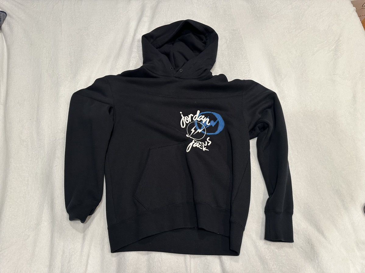 image of Travis Scott X Jordan X Fragment Hoodie in Black, Men's (Size Medium)