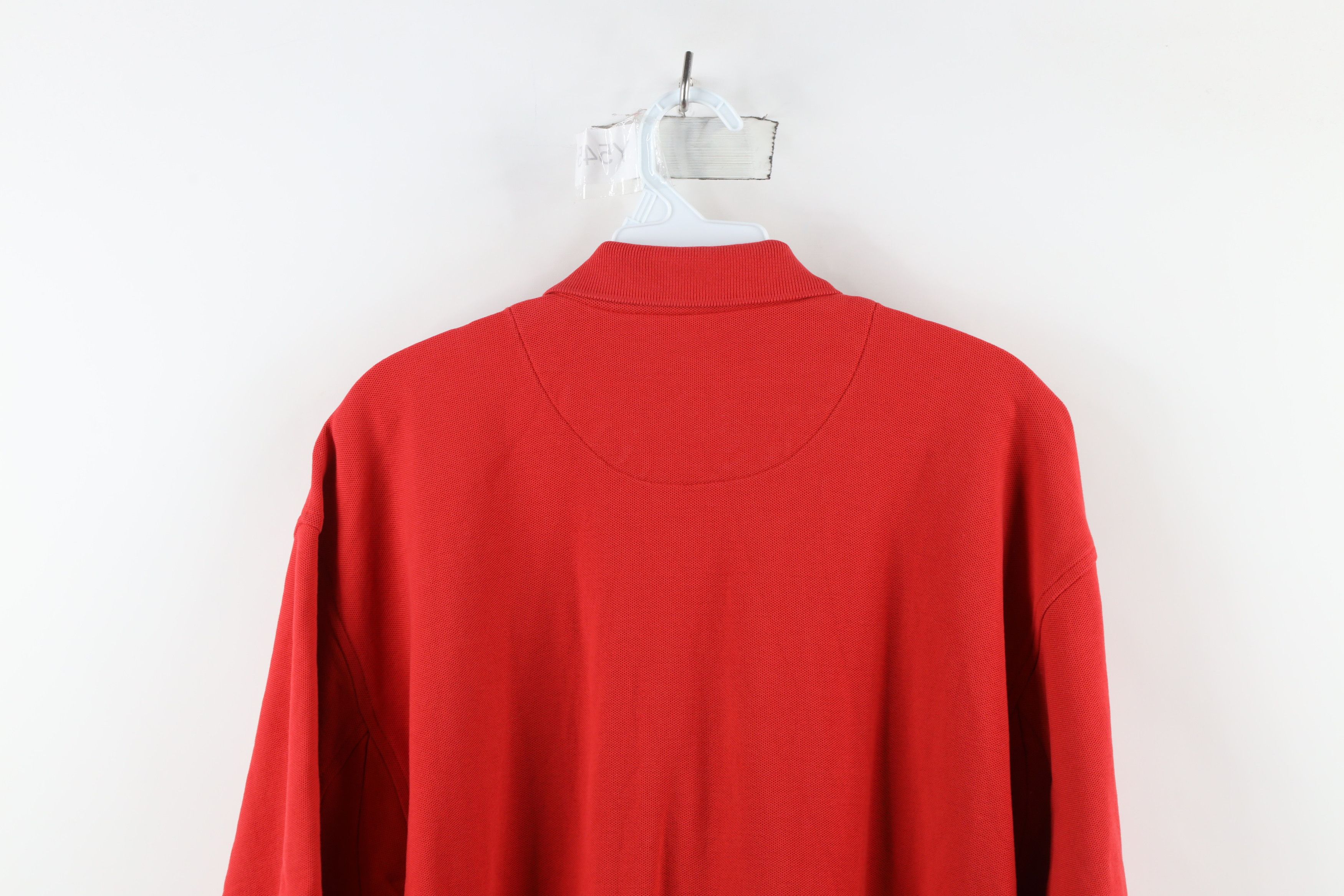 Orvis × Vintage Vintage Orvis Heavyweight Collared Polo Shirt Red Cotton Size US L / EU 52-54 / 3 - 11 Thumbnail