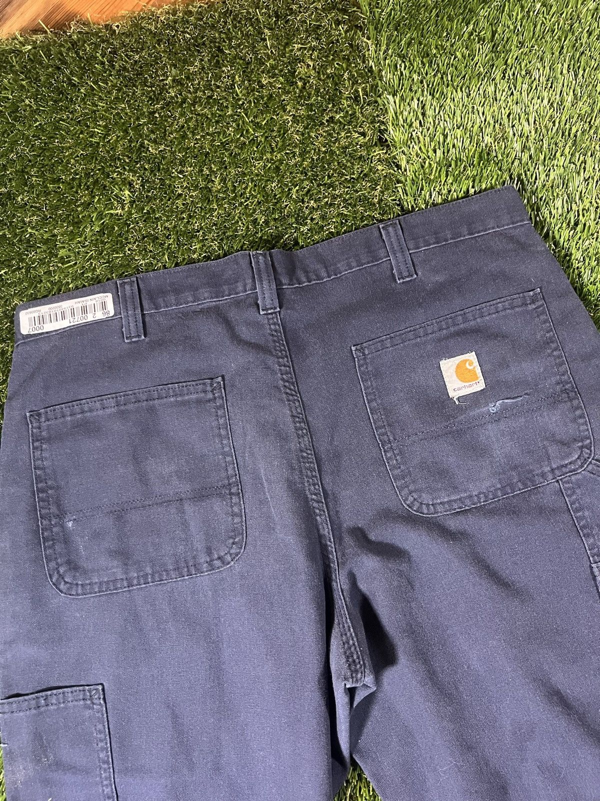 Carhartt × Vintage Vintage 90’s Carhartt Dungaree Carpenter Navy Work Pants Size US 36 / EU 52 - 2 Thumbnail