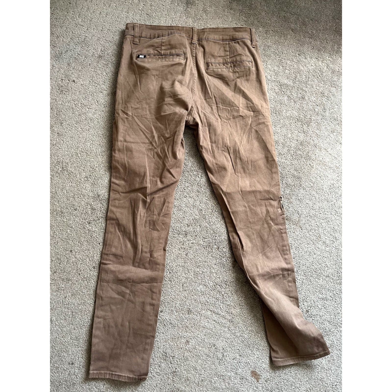 Rsq RSQ Seattle Skinny Taper Men's Khaki Pants size 31 X 32 Brown Size US 31 - 3 Thumbnail