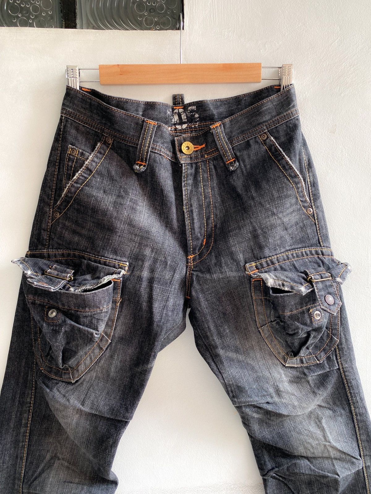 Edwin × Vintage Vtg Edwin 505 Engienered Cargo Pants Size US 31 - 3 Thumbnail
