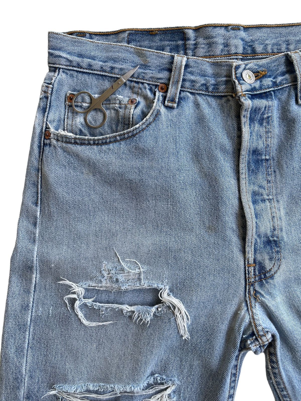 Levi's Vintage Clothing Vintage Levis 522 Ripped Distressed Denim Size US 32 / EU 48 - 7 Thumbnail
