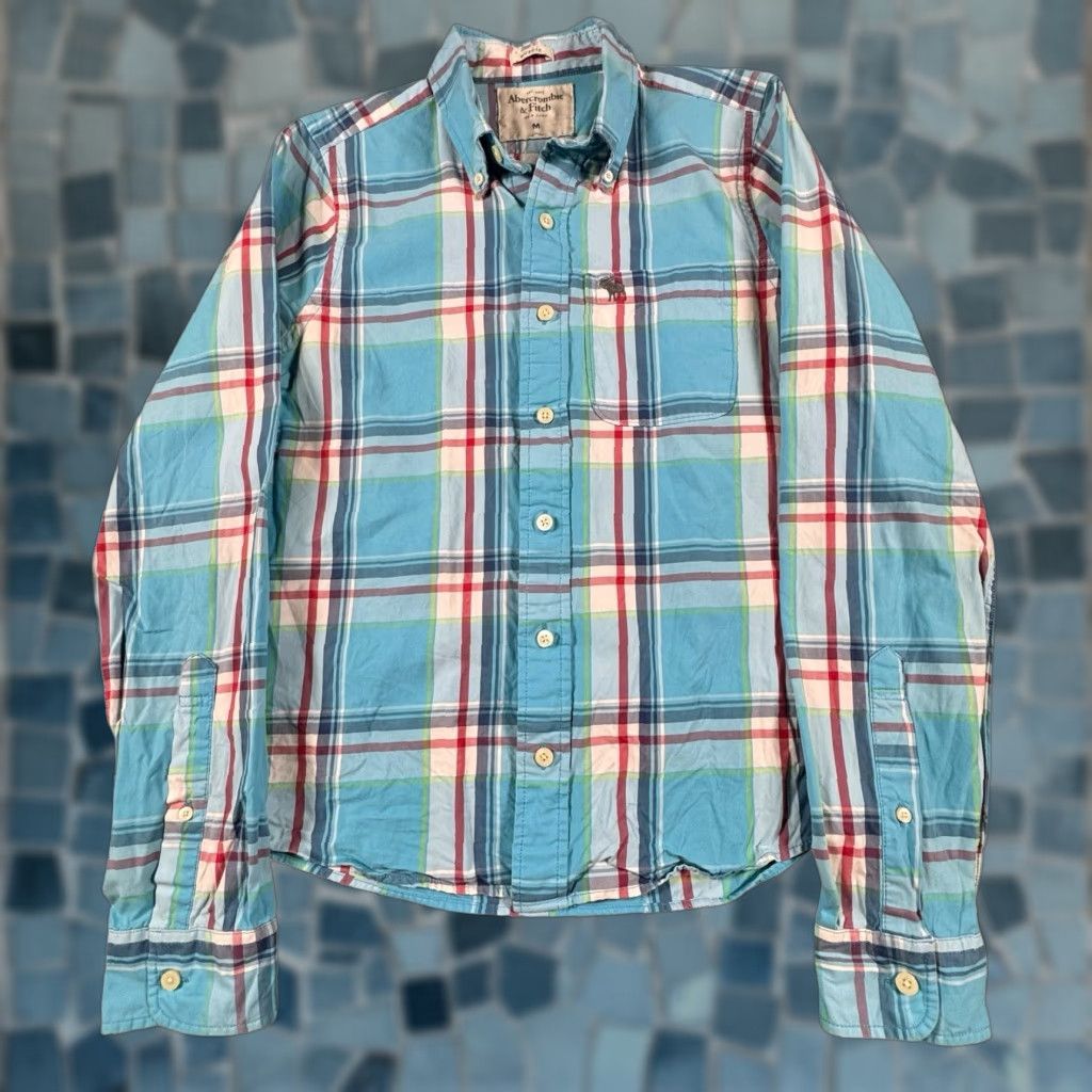 Abercrombie & Fitch VINTAGE Abercrombie & Fitch Muscle Shirt Mens Medium Moose Logo Preppy Casual Shirt Size US M / EU 48-50 / 2 - 1 Thumbnail