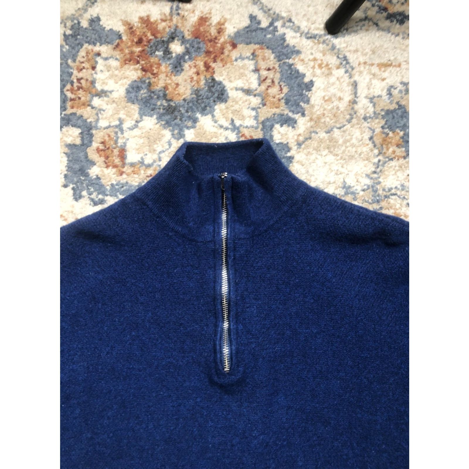 Allen Edmonds VINTAGE? No. Allen Edmonds Sweater Mens XL Blue Merino Wool Half Zip Pullover Italy Mock Neck Knit Solid 1/4 Zip Regular Men Wool Pullover Size US XL / EU 56 / 4 - 2 Thumbnail