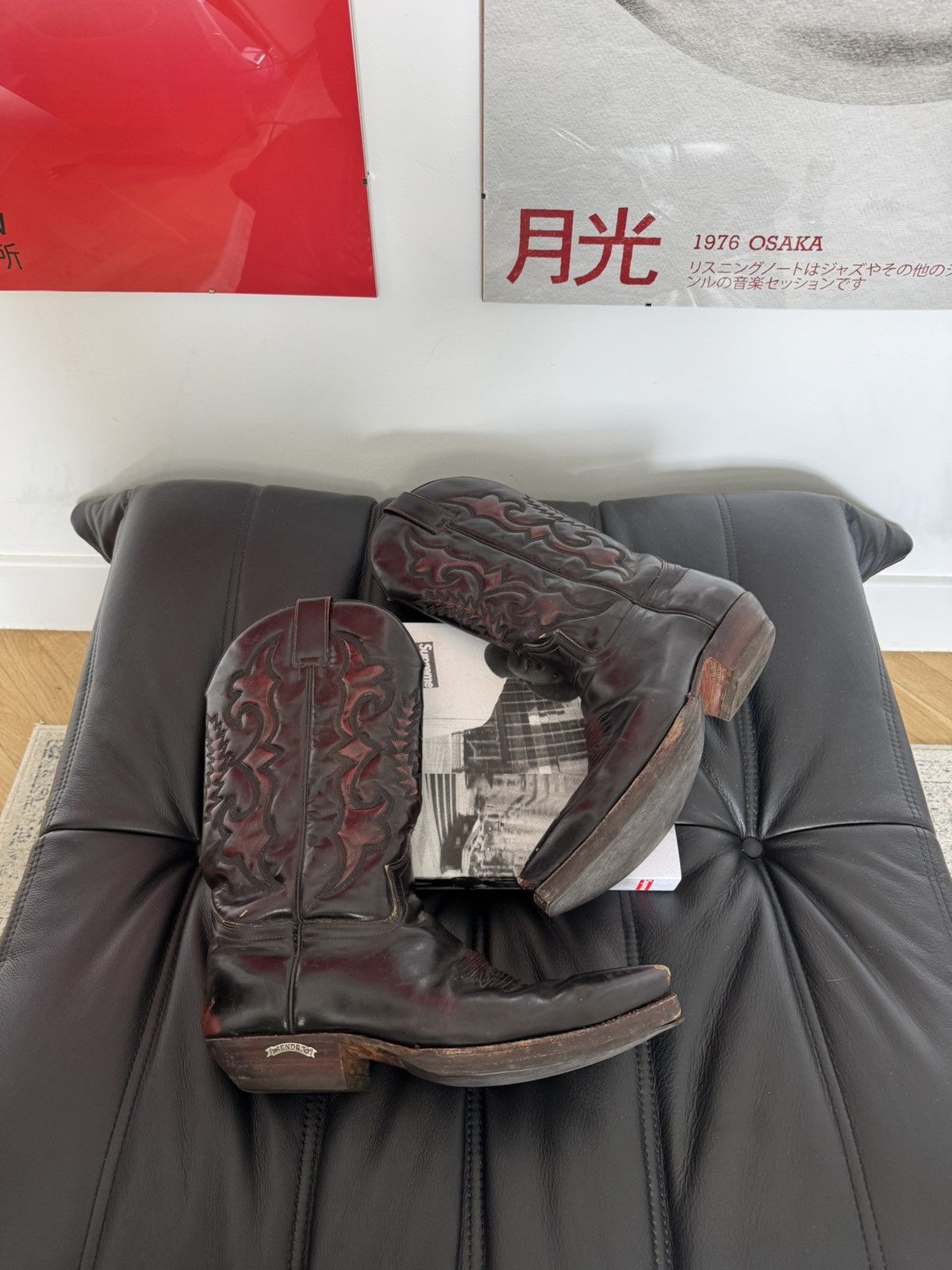Leather Vintage Sendra Cowboy Leather Boots Washed High Faded Rare Size US 10.5 / EU 43-44 - 1 Thumbnail