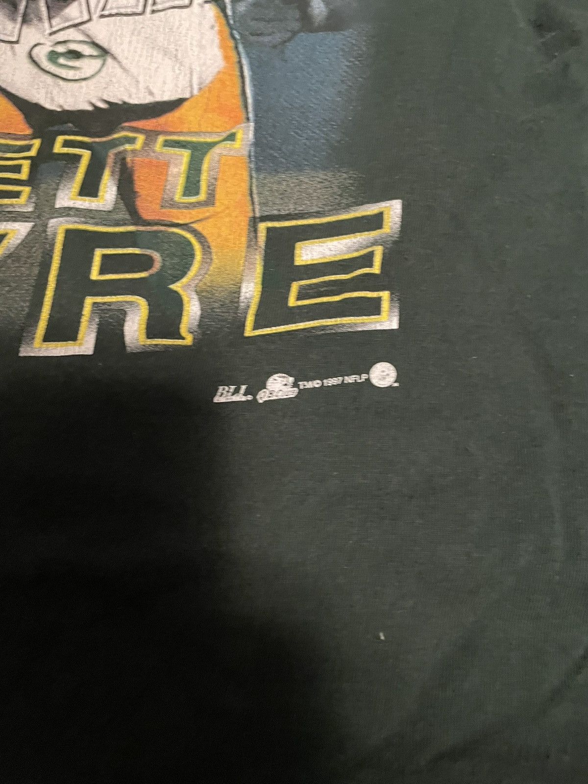 NFL × Vintage Brett Favre 1997 Packers Tshirt Size US XL / EU 56 / 4 - 2 Thumbnail