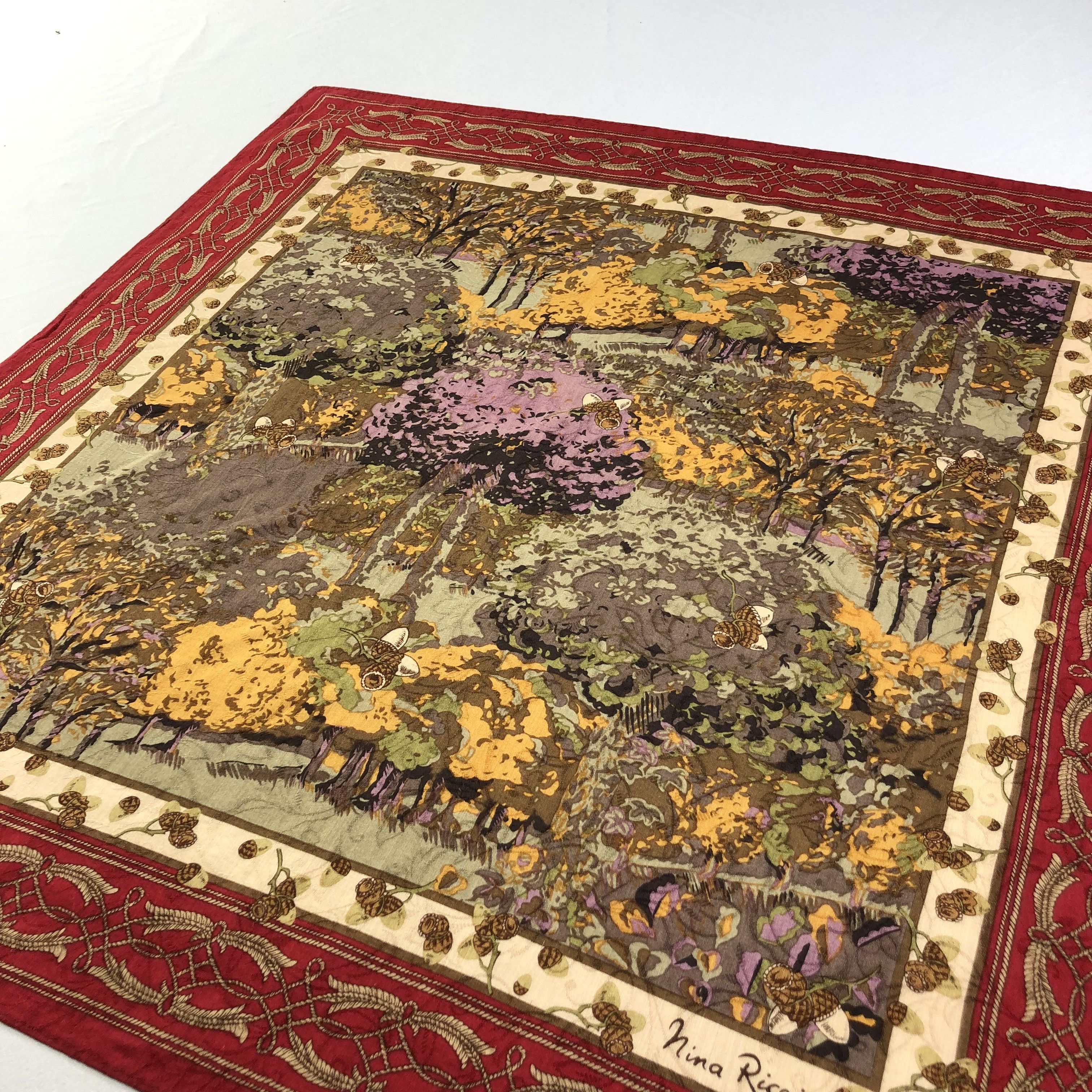 Nina Ricci Nina Ricci Acorns Handkerchief Neckerchief Bandana H1906 Size ONE SIZE - 3 Thumbnail
