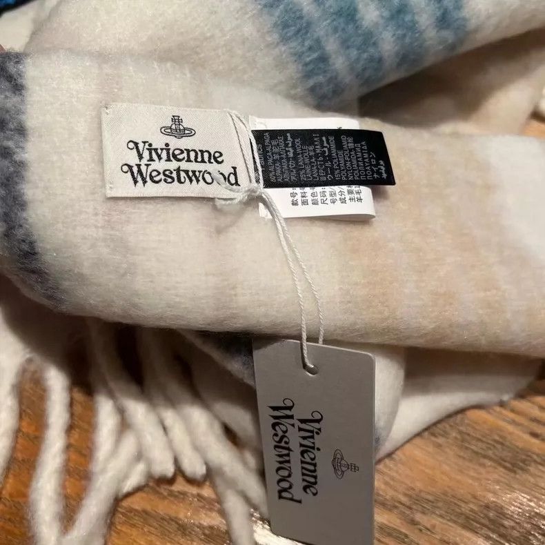 Vivienne Westwood Vivienne Westwood size 30*180cm Big Saturn Mohair Scarf Size ONE SIZE - 5 Thumbnail