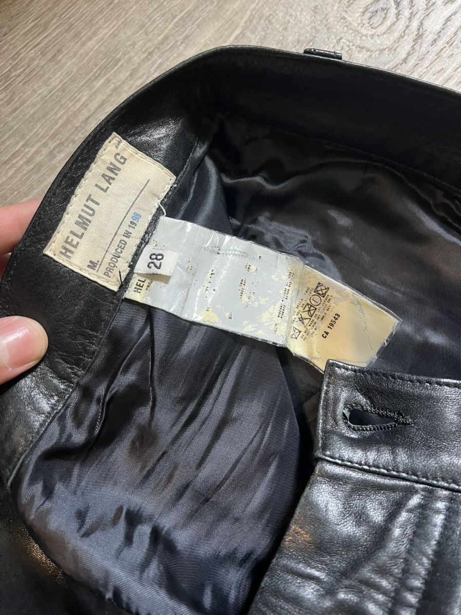 Helmut Lang Helmut Lang 1998 Black Leather Pants Size US 28 / EU 44 - 4 Thumbnail