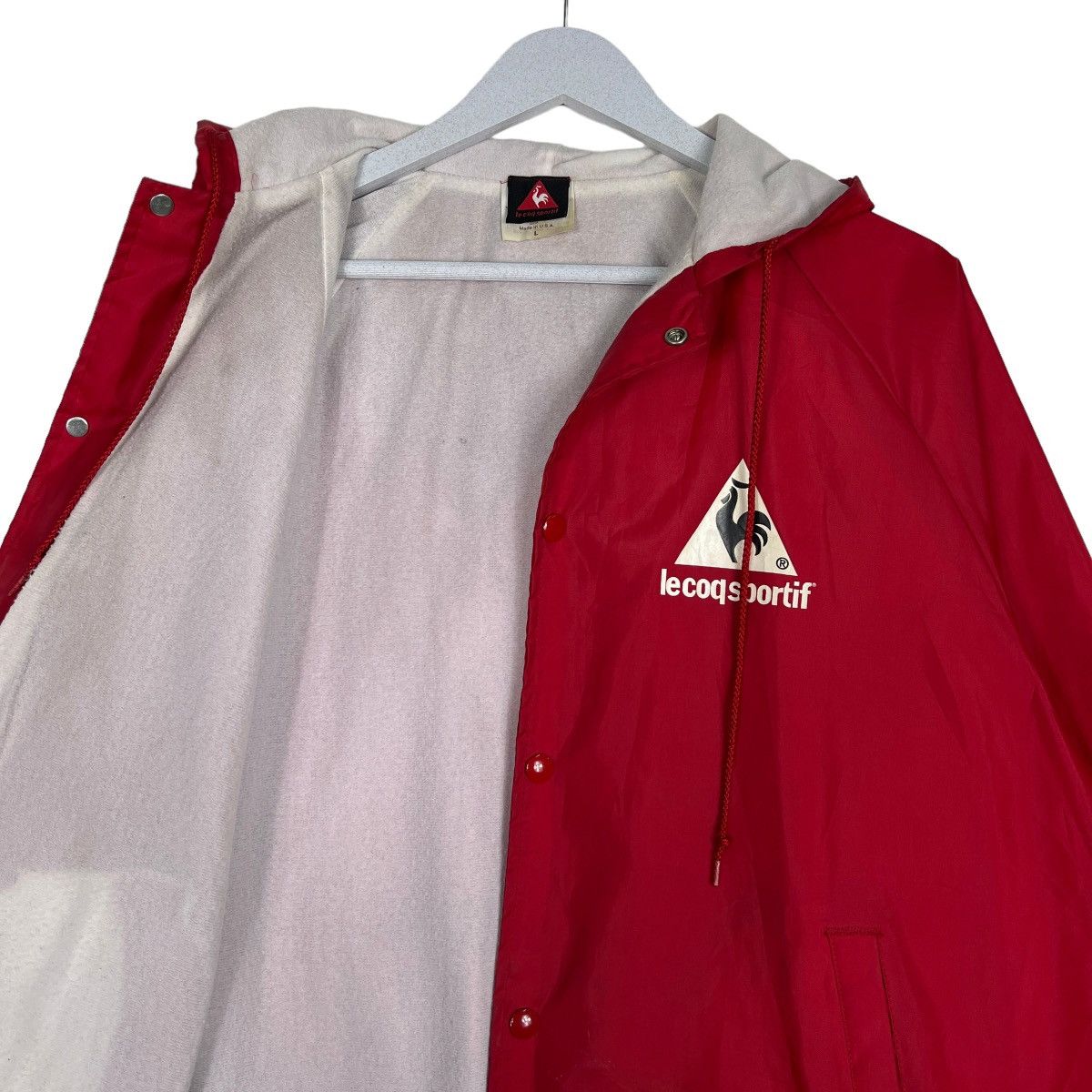Le Coq Sportif 🔥 80s VINTAGE LE COQ SPORTIF BIG LOGO COACH JACKET MADE USA Size US L / EU 52-54 / 3 - 11 Thumbnail