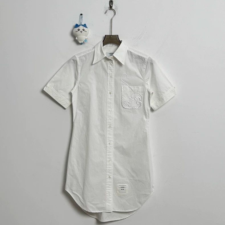 Thom Browne Thom Browne White Pocket Logo Dress - dmc Size US M / EU 48-50 / 2 - 1 Thumbnail