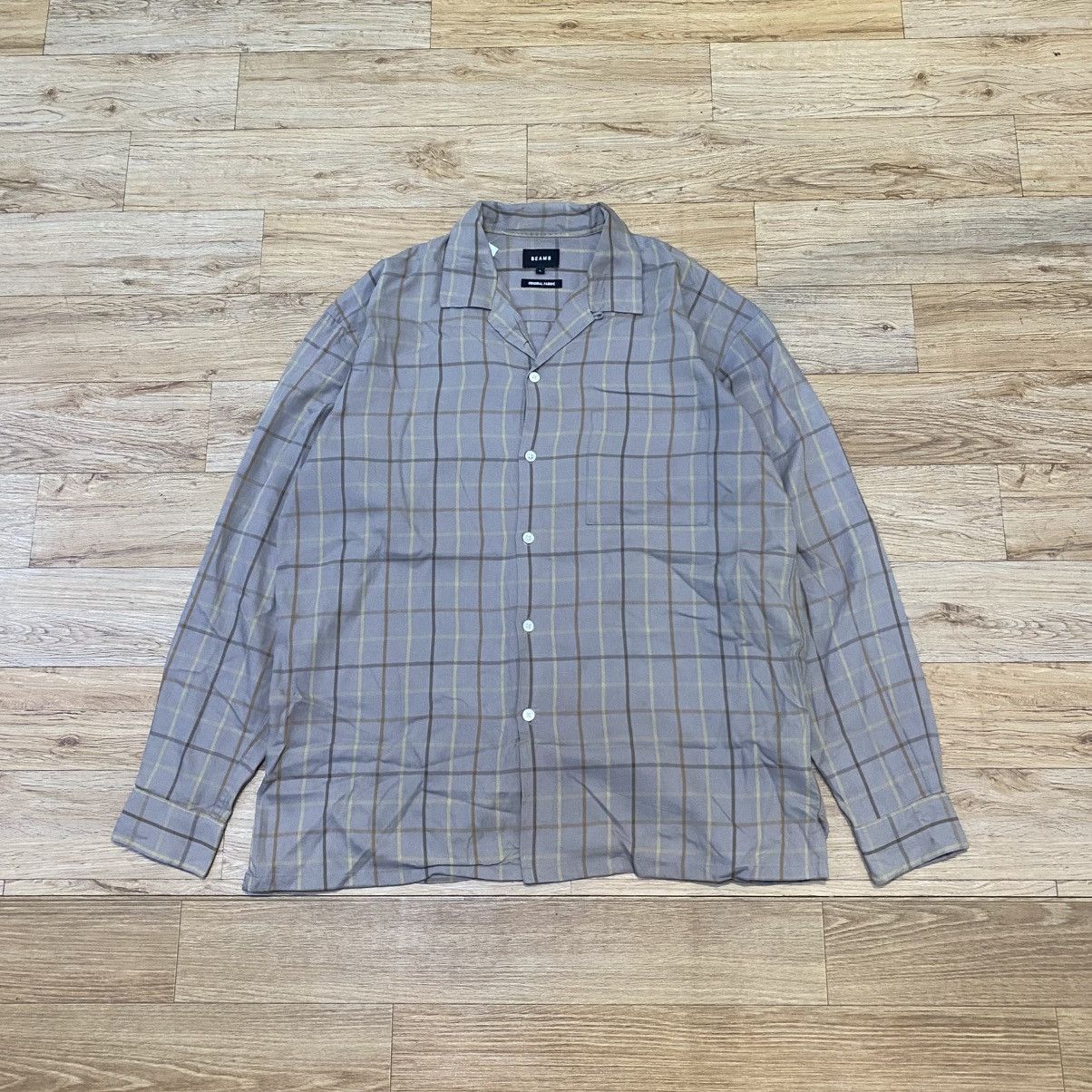 Beams Plus 2000s Beams Open Collar Plaid Button Ups Shirts Size US XXL / EU 58 / 5 - 1 Thumbnail