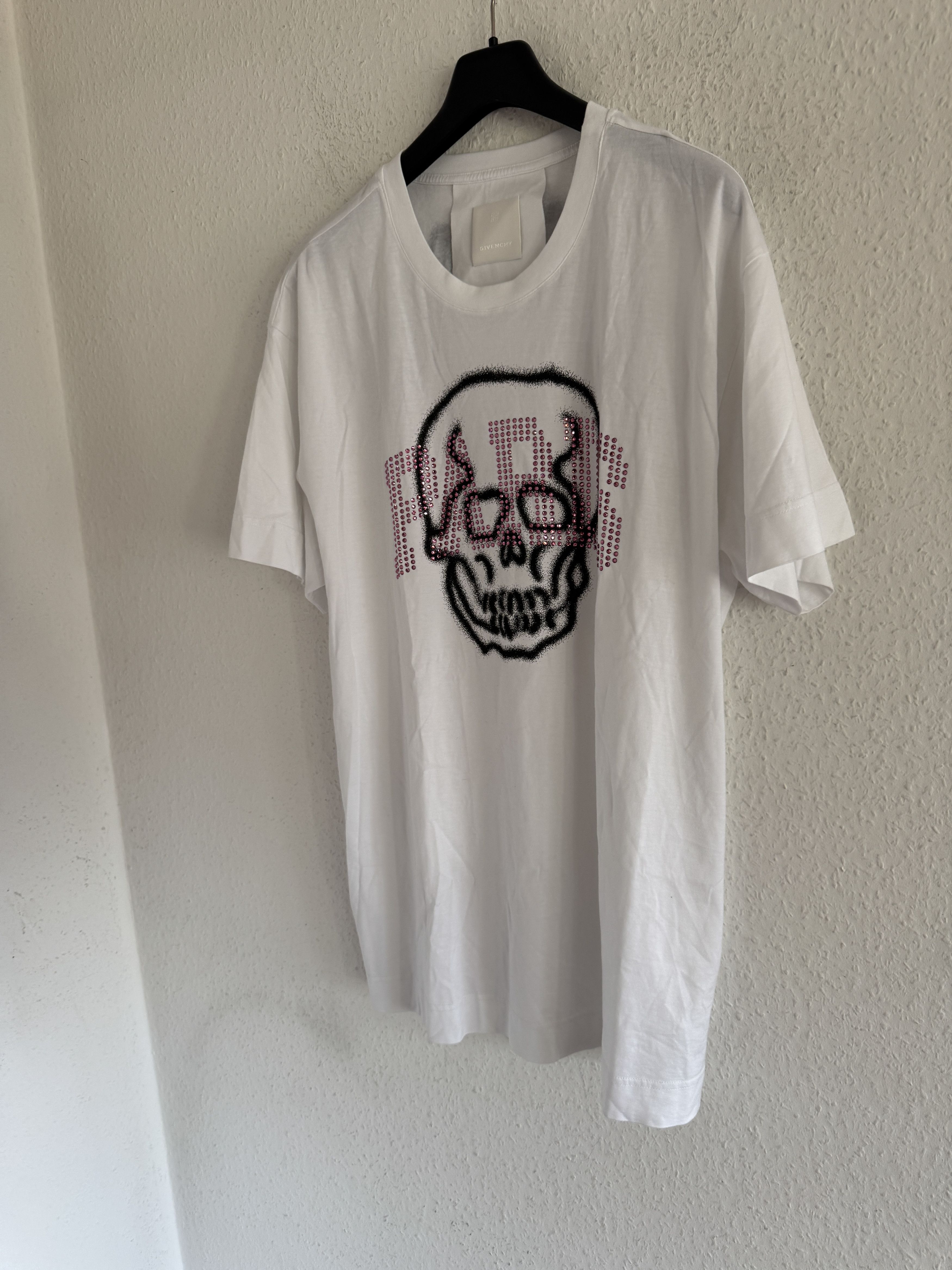Givenchy Skull Paris Rhinestone T-Shirt Size US XL / EU 56 / 4 - 2 Thumbnail