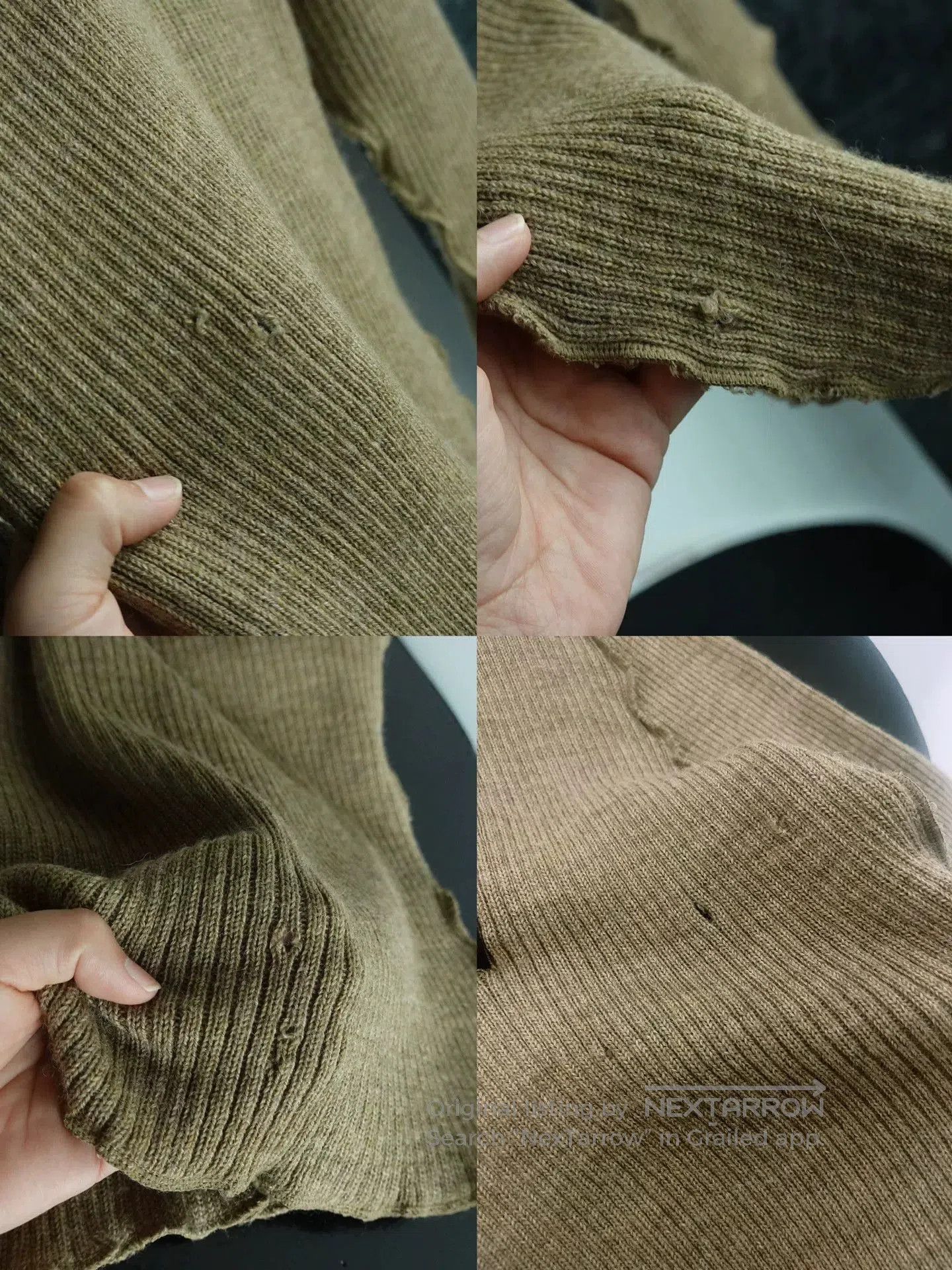 Share Spirit Homme Vintage Style Military Knit Sweater. Size M / US 6-8 / IT 42-44 - 9 Thumbnail