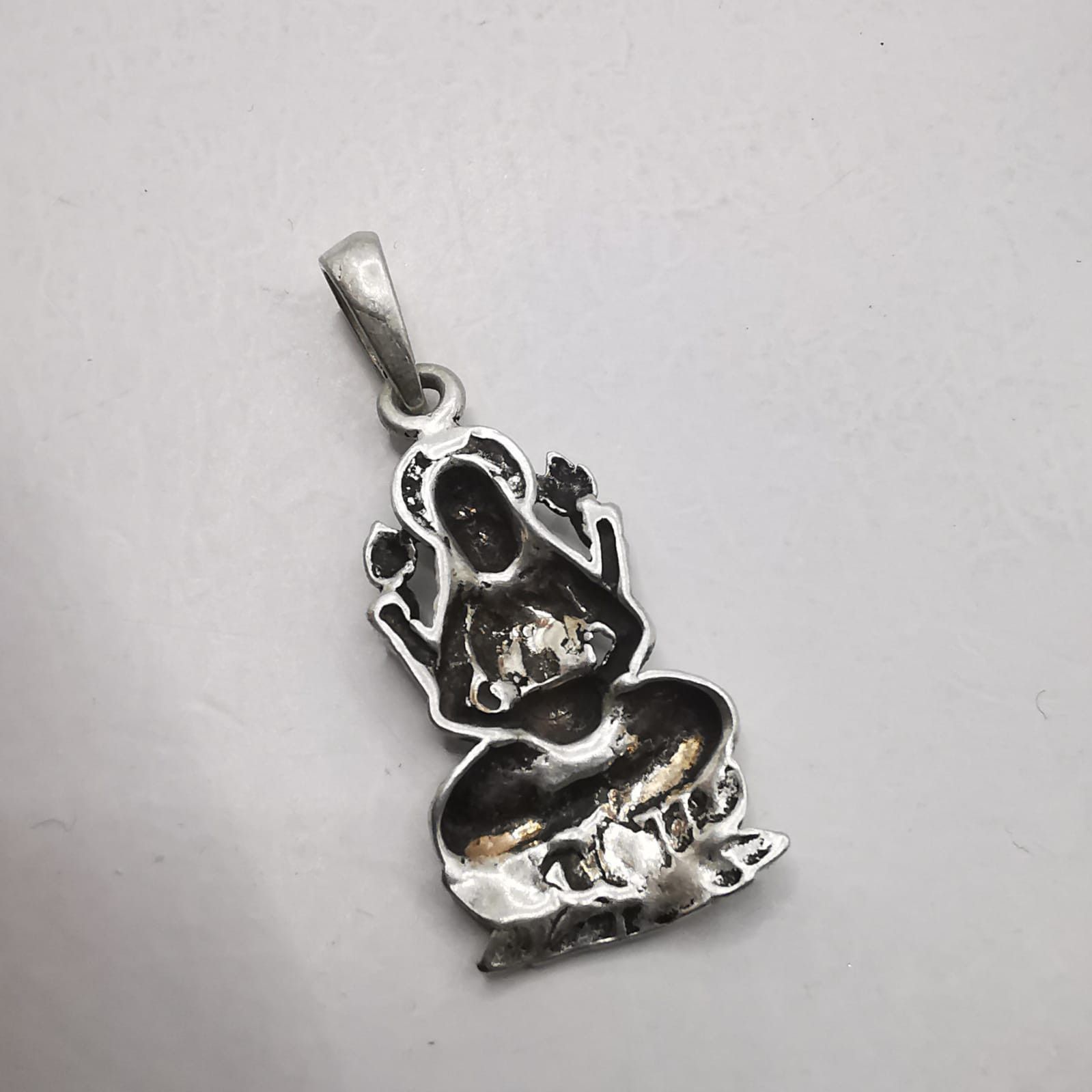 Sterling Silver Vintage Pendant "Lakshmi" 925 Sterling Silver Jewelry, 2,64g Size ONE SIZE - 2 Thumbnail