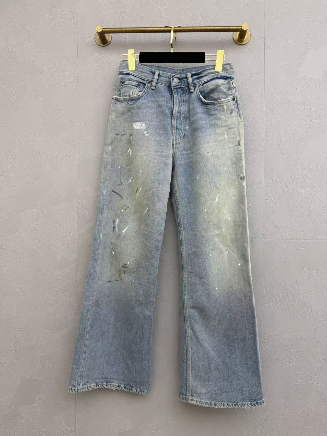 Acne Studios Acne Studios Paint Splatter Wide Leg Jeans 24 Size 24" / US 00 / IT 34 - 1 Thumbnail