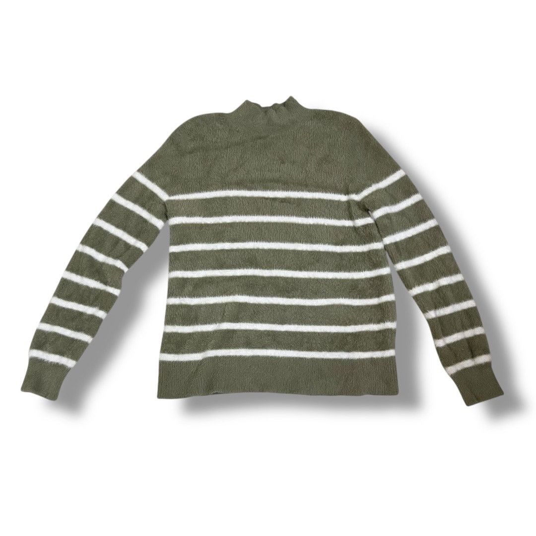 Bailey 44 Bailey 44 fuzzy mock neck stripe sweater olive green white Size M / US 6-8 / IT 42-44 - 5 Thumbnail