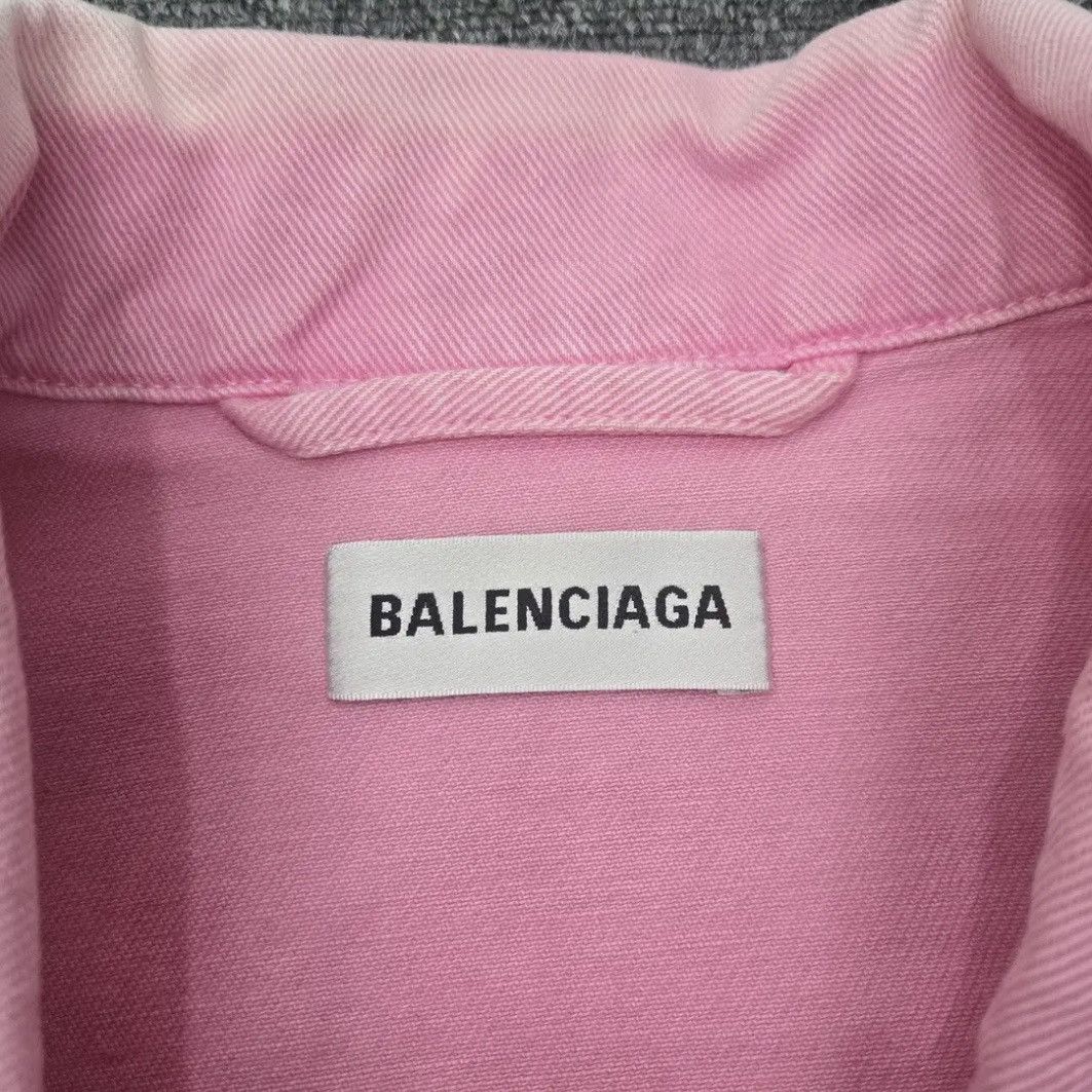 Balenciaga Balenciaga Sunfaded Pink Denim Jacket Size US M / EU 48-50 / 2 - 3 Thumbnail