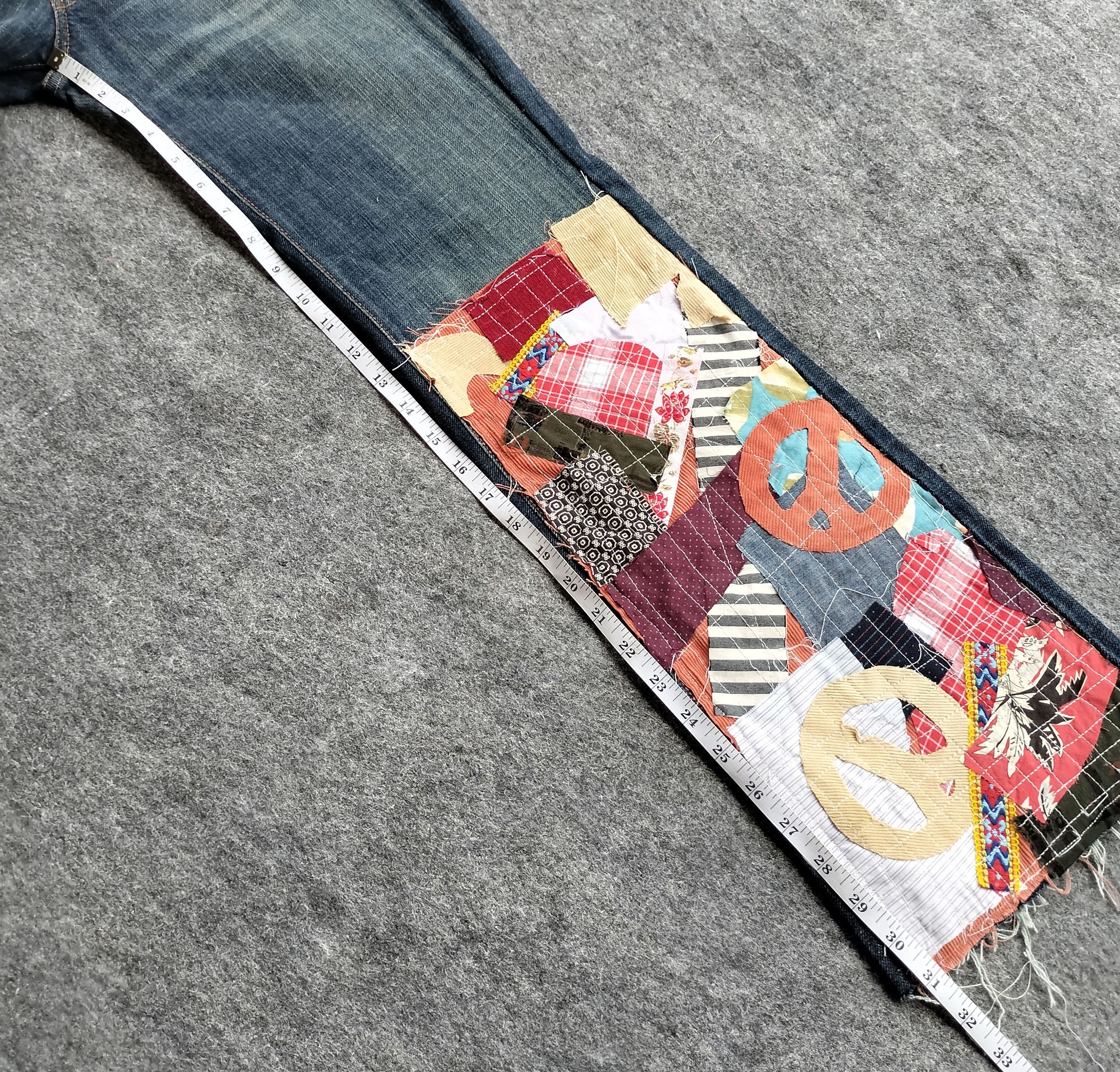 7 For All Mankind Peace patchwork boot cut denim Size US 29 - 20 Thumbnail