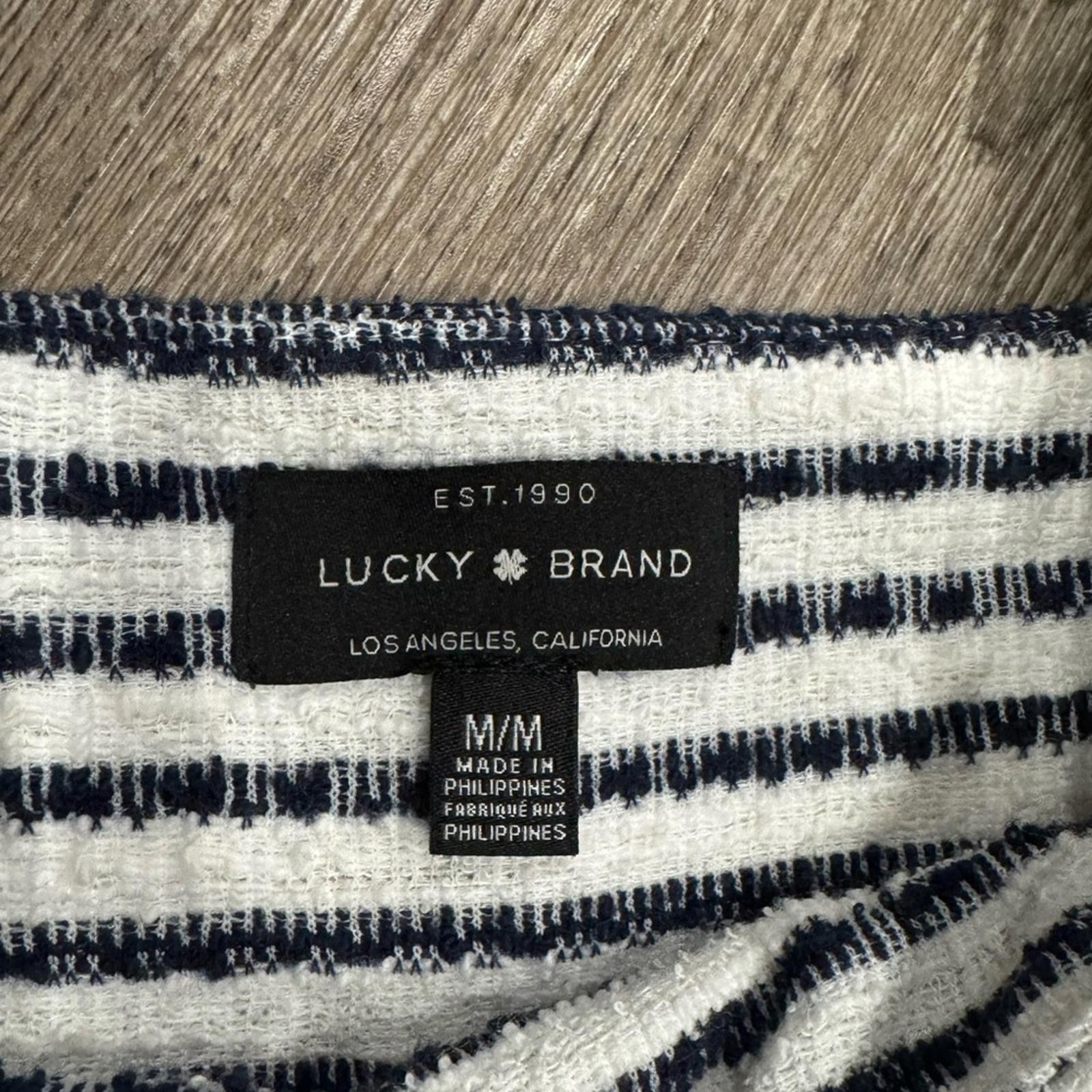 Lucky Brand Lucky Brand Navy & White Stripe Square Neck Tank Top- Size M Size M / US 6-8 / IT 42-44 - 6 Thumbnail