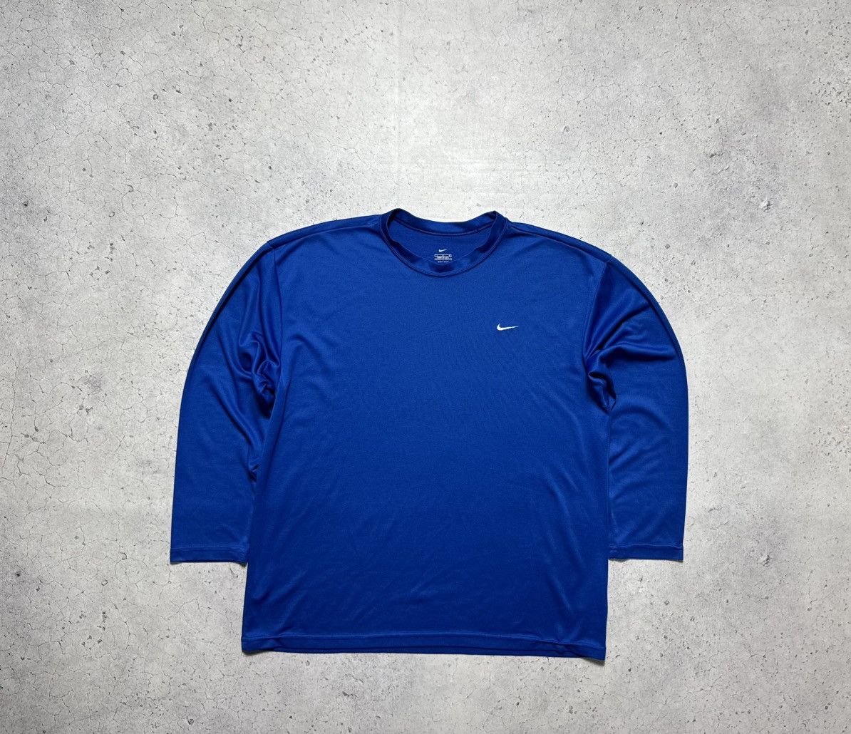 Nike Nike Long Sleeve Shirt Blue Size L Vintage Jersey Size US L / EU 52-54 / 3 - 1 Thumbnail