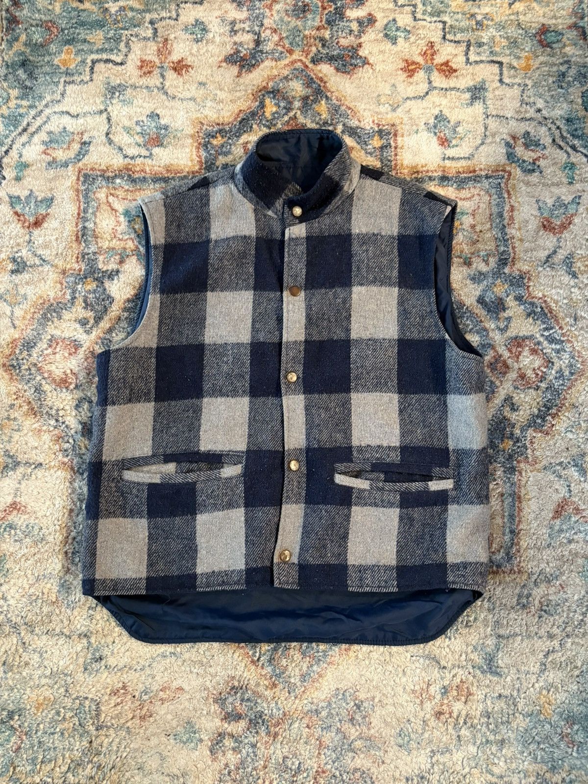 Vintage Vintage Zellers Plaid Reversible Vest Medium Size US M / EU 48-50 / 2 - 1 Thumbnail