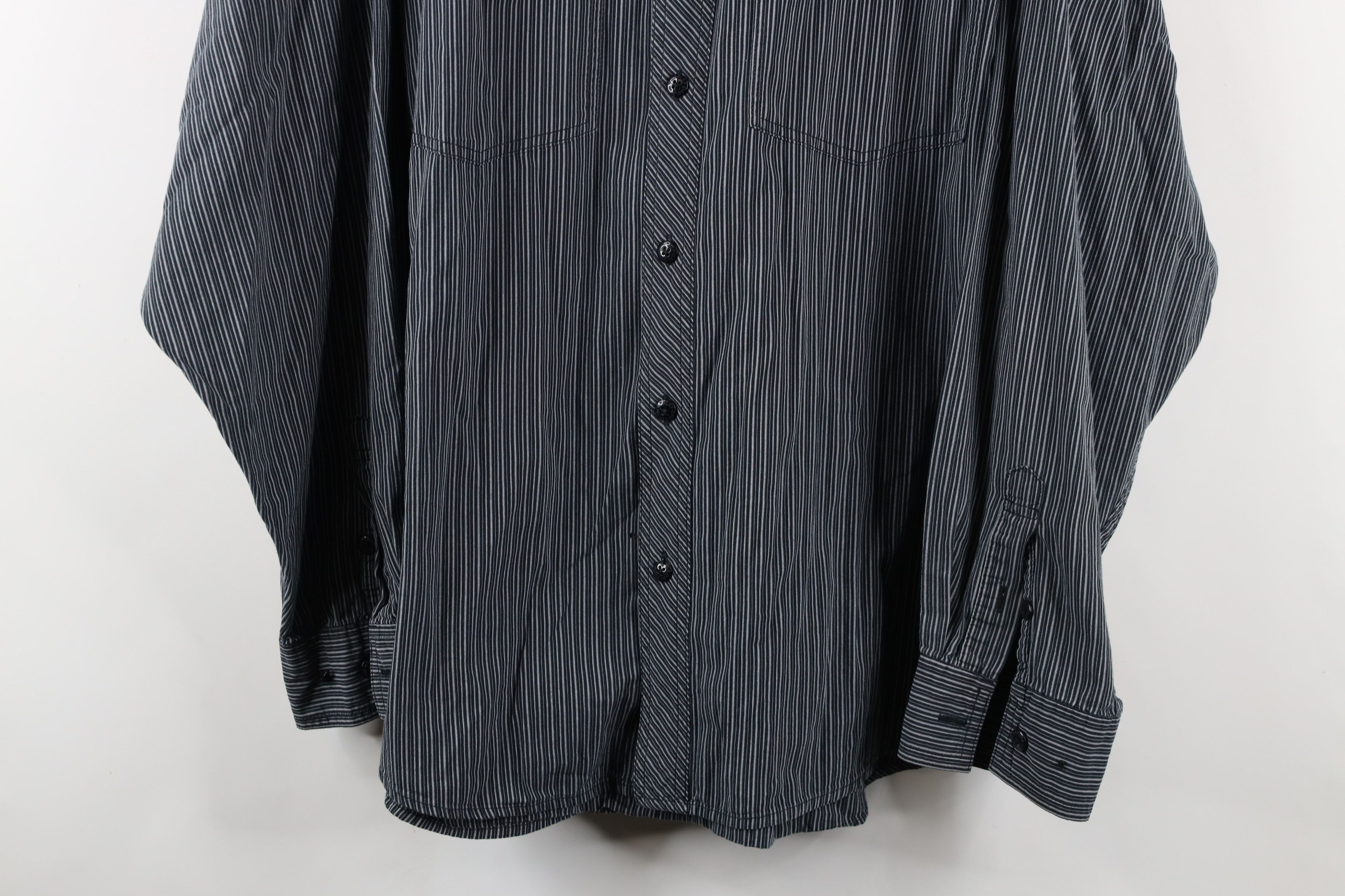Harley Davidson × Vintage Vintage Harley Davidson Striped Collared Button Down Shirt Size US XL / EU 56 / 4 - 3 Thumbnail