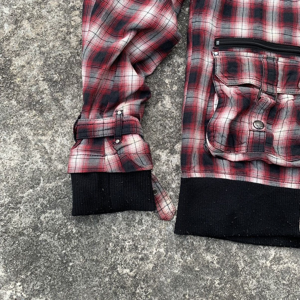 In The Attic × Japanese Brand Bareback Realdress Checkred Punk Anarchy Jacket Size US L / EU 52-54 / 3 - 8 Thumbnail