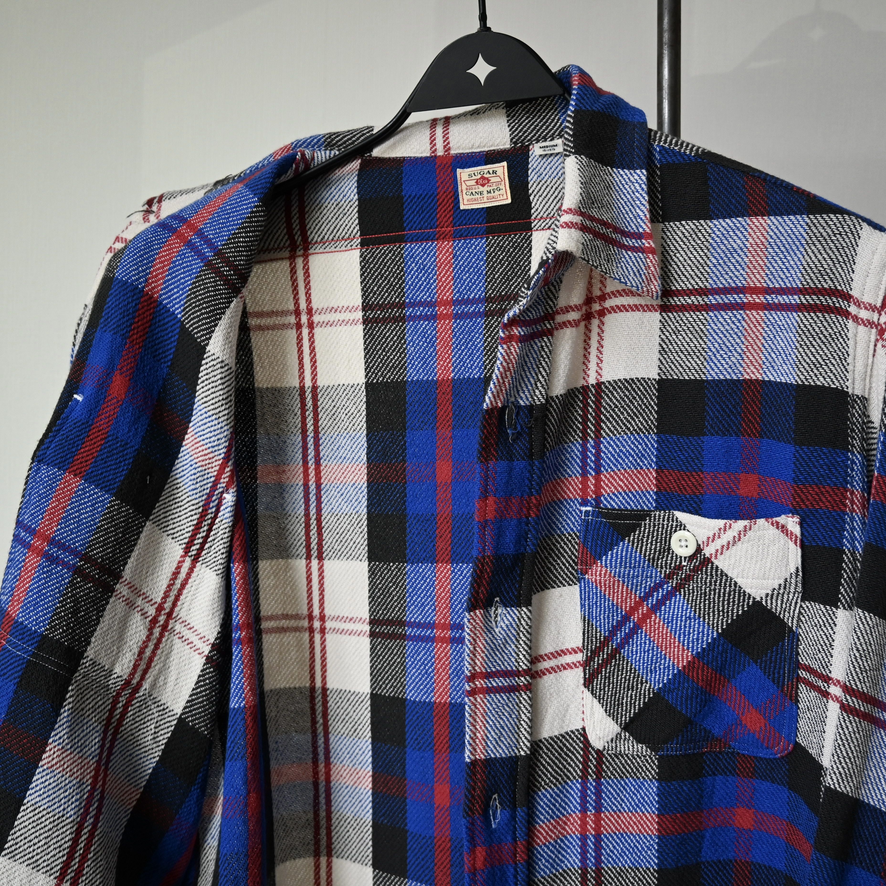 Sugar Cane Sugar Cane "Soft Twill" flannel work shirt, blue plaid, M Size US M / EU 48-50 / 2 - 6 Thumbnail