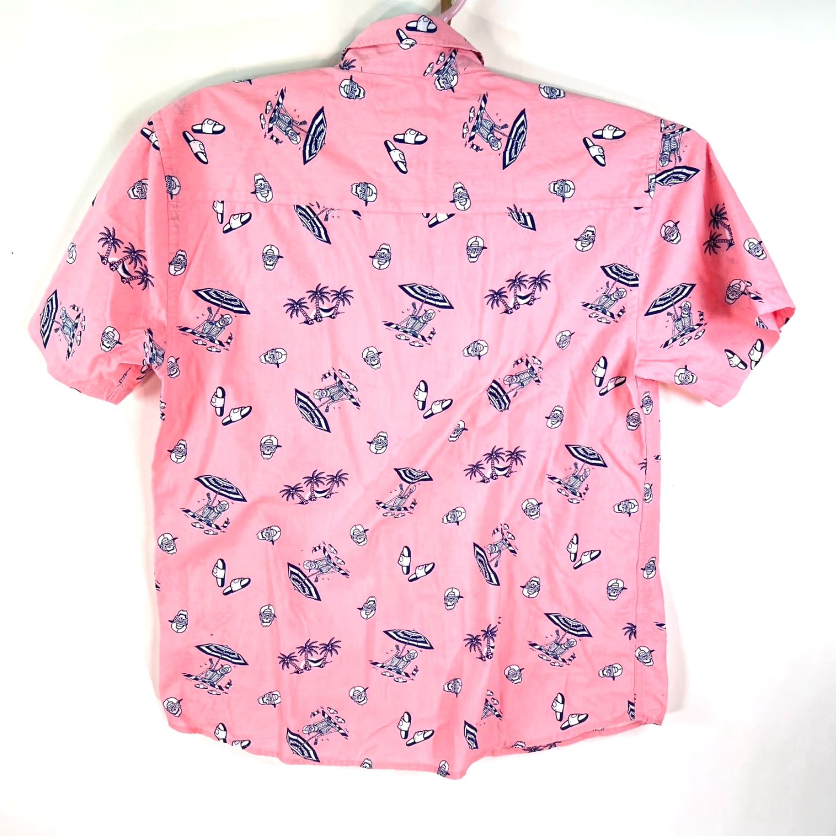 Pinko VINTAGE VSTR Beach Shirt Men XL Pink Skeletons on the Beach Shirt Adult XL Pink Skeletons on the Beach Mens Size US XL / EU 56 / 4 - 4 Thumbnail