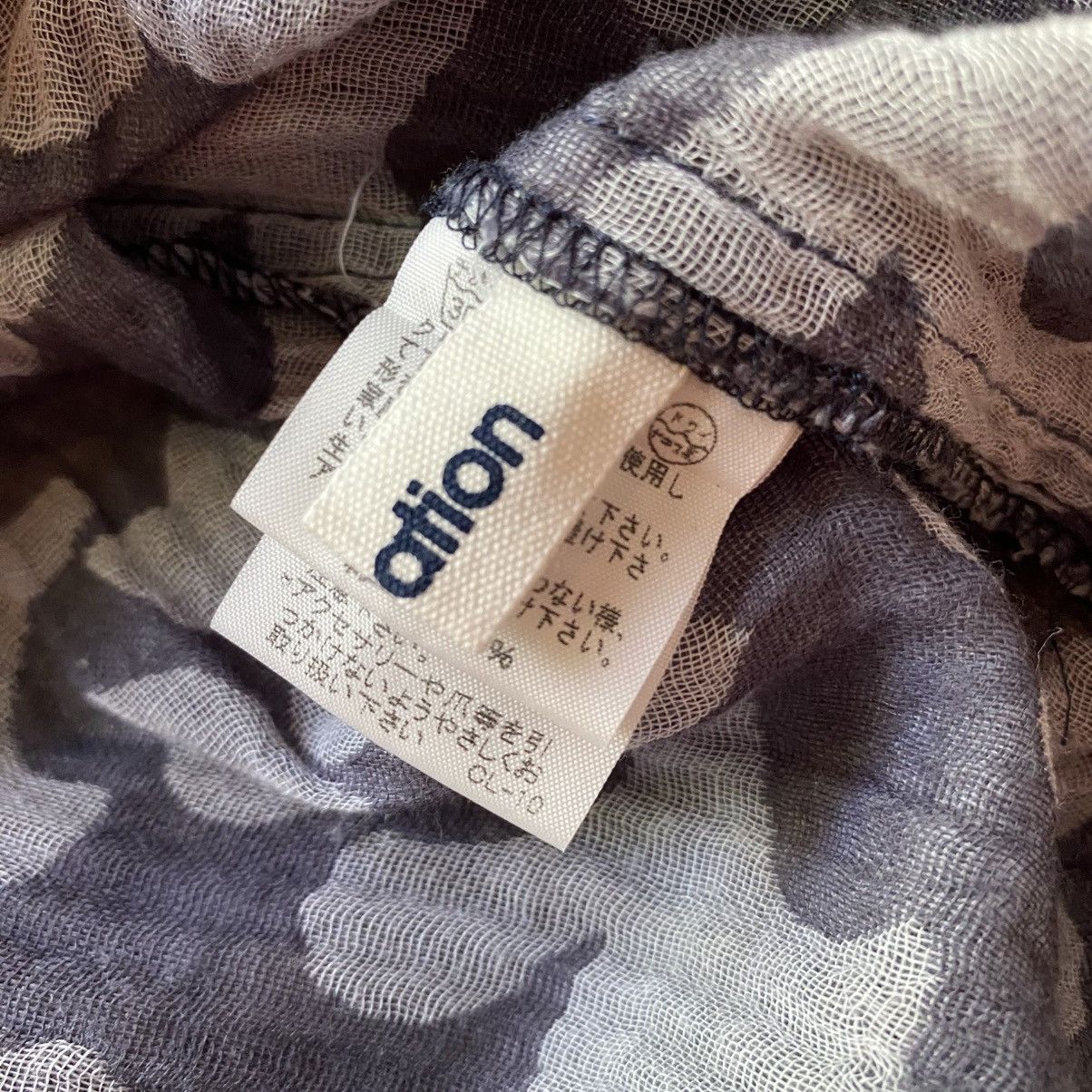 Issey Miyake Plantation Gray Floral Sheer Cap Sleeve Top Size M / US 6-8 / IT 42-44 - 14 Thumbnail