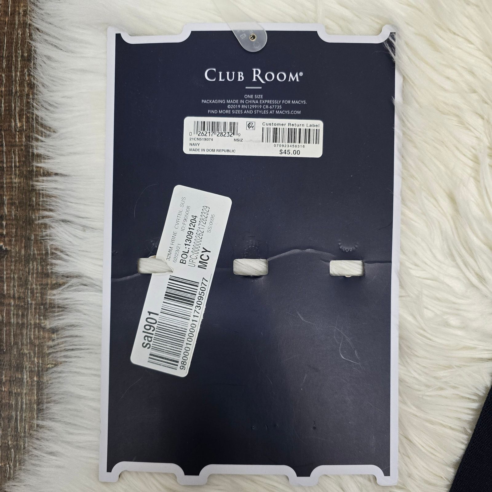 Club Room NEW Club Room Men's Suspenders Solid Navy OS One Size Size ONE SIZE - 5 Thumbnail