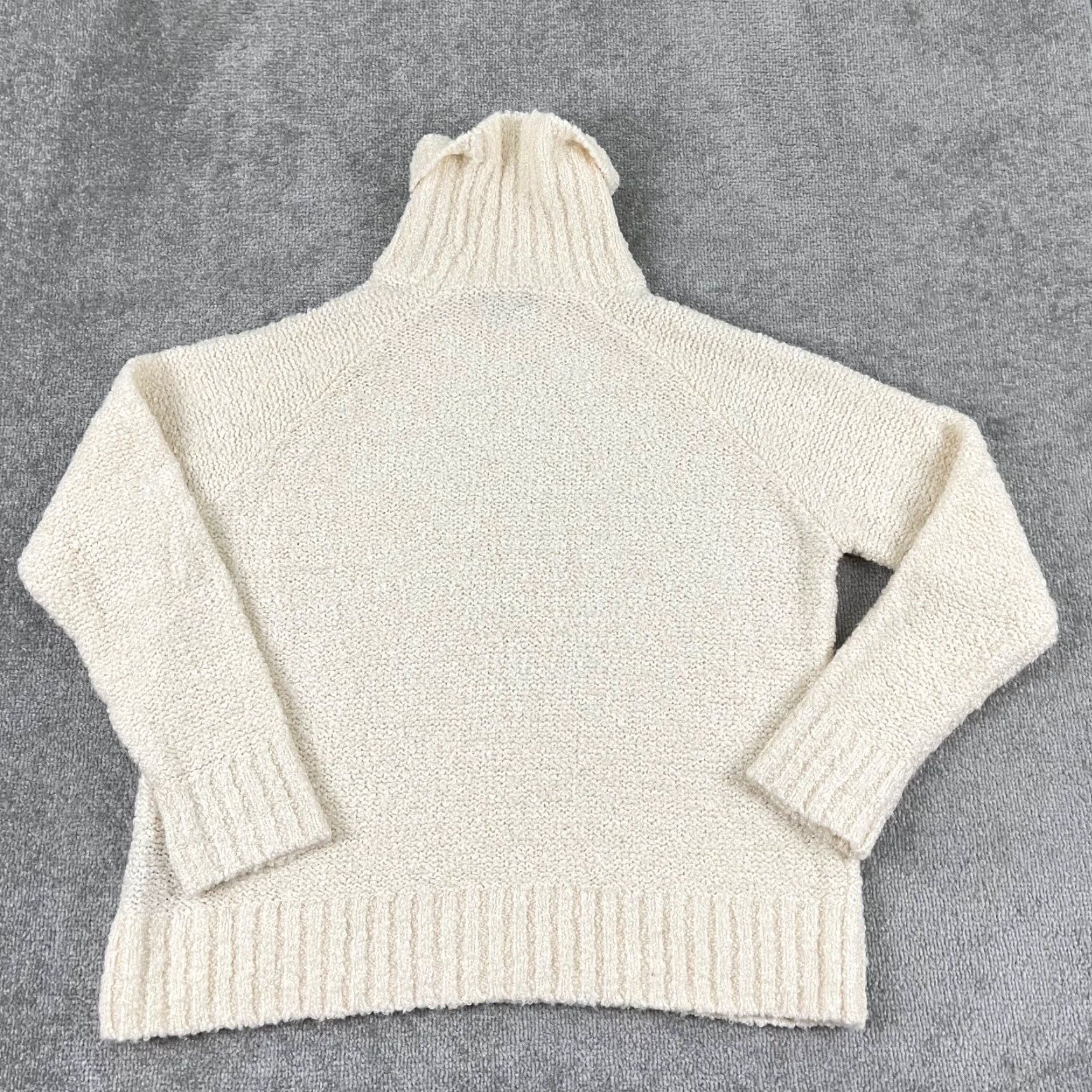 Club Monaco Club Monaco Sweater Women Large Ivory White Wool Blend Knit Turtle Neck Pullover Size L / US 10 / IT 46 - 8 Thumbnail
