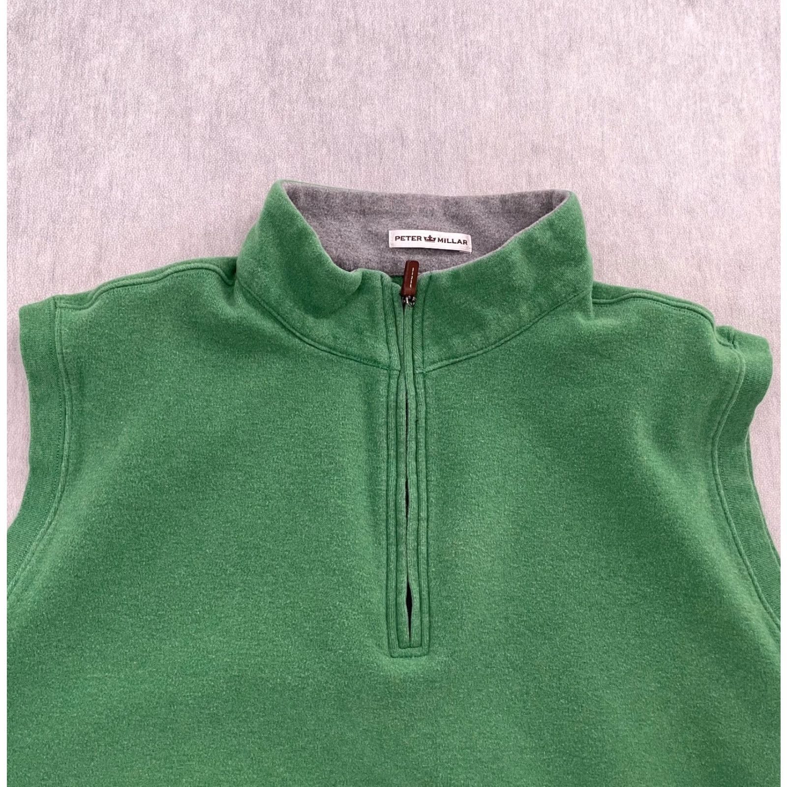Peter Millar Peter Millar Vest Adult Large Green 1/4 Zip Cotton Golf Pullover Mens Size US L / EU 52-54 / 3 - 3 Thumbnail