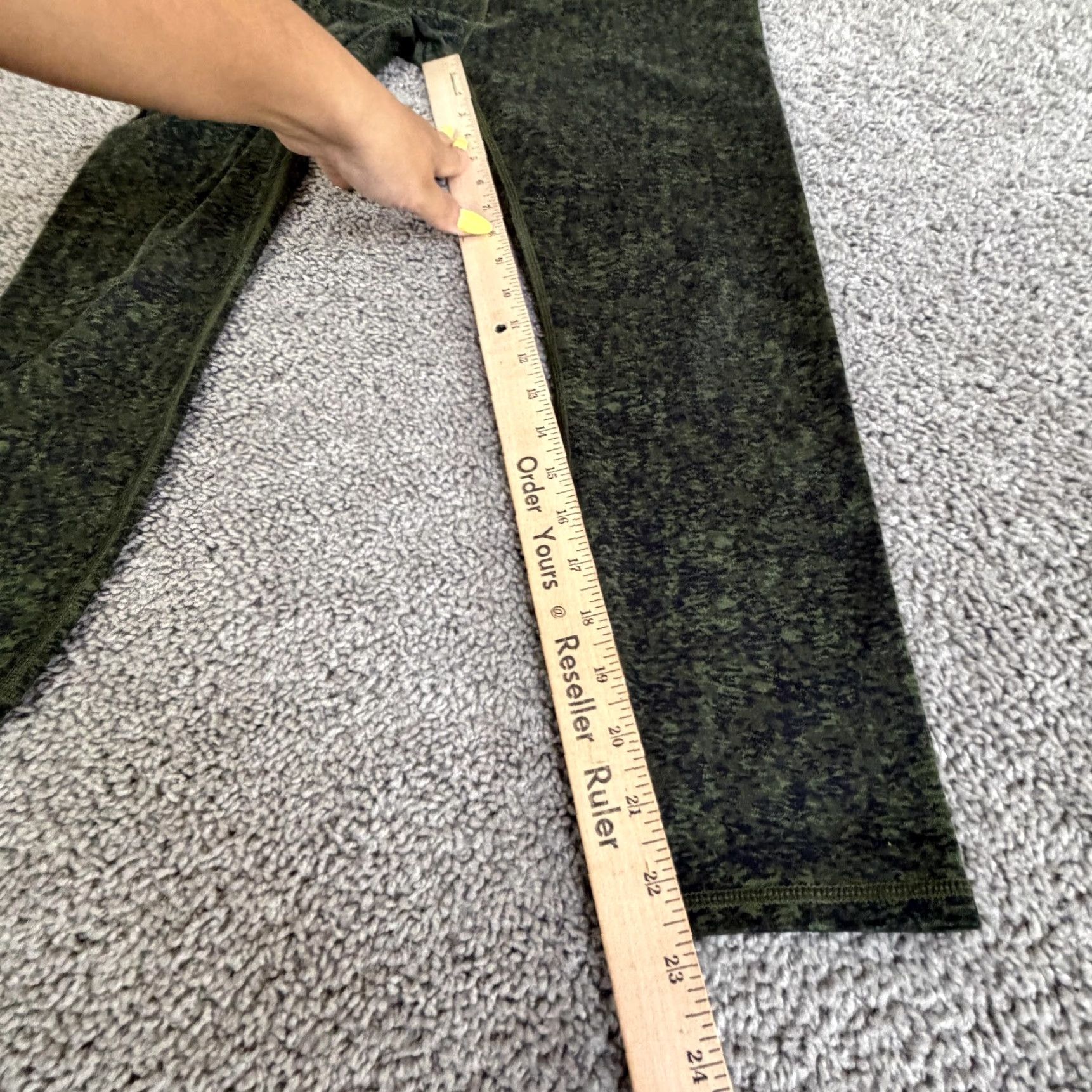Fabletics Fabletics Leggings Womens M Green Flecked Ankle Reflective Activewear Size 32" / US 10 / IT 46 - 5 Thumbnail