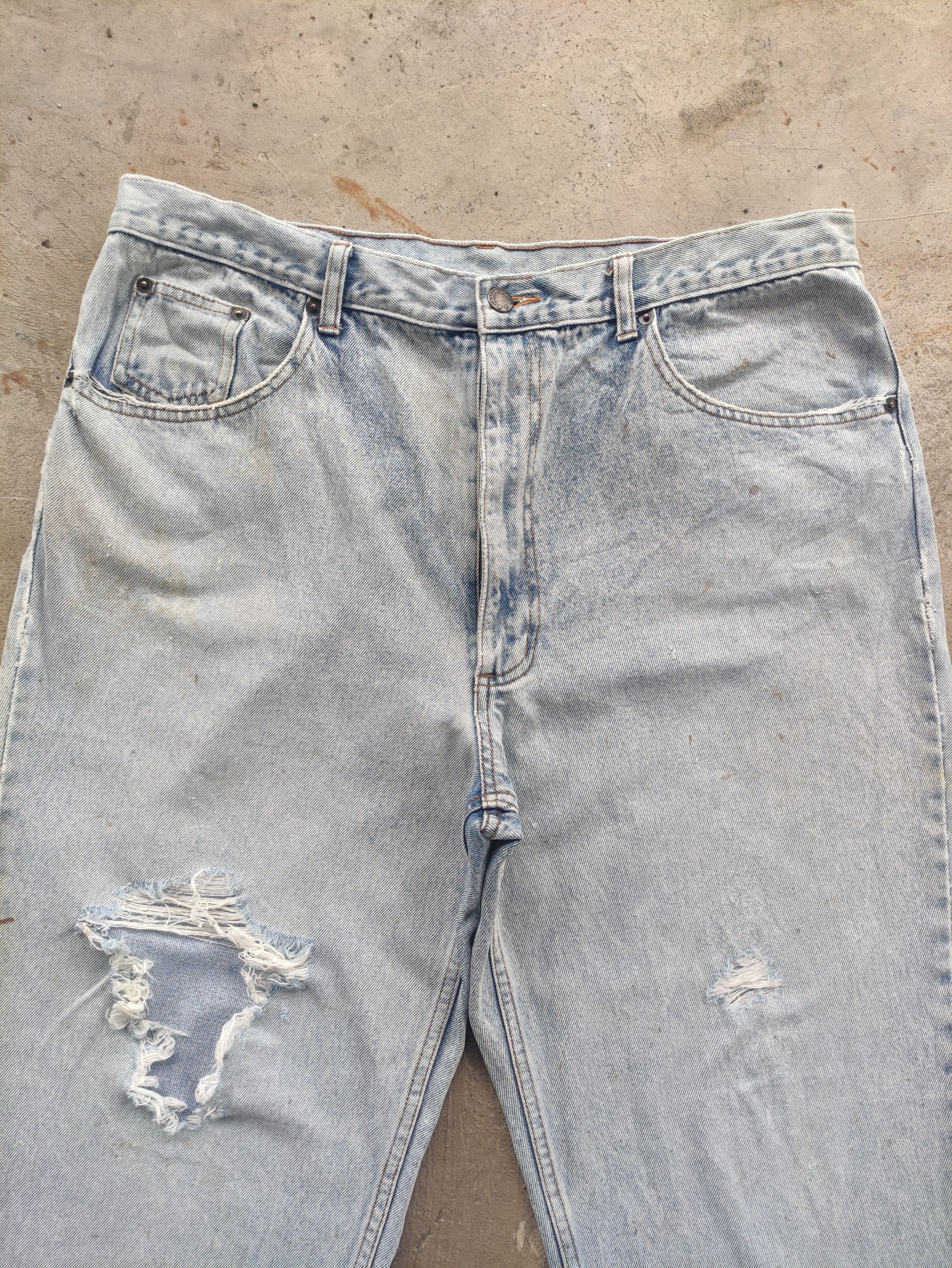 Vintage Japanese jean Distressed Faded Denim Pants