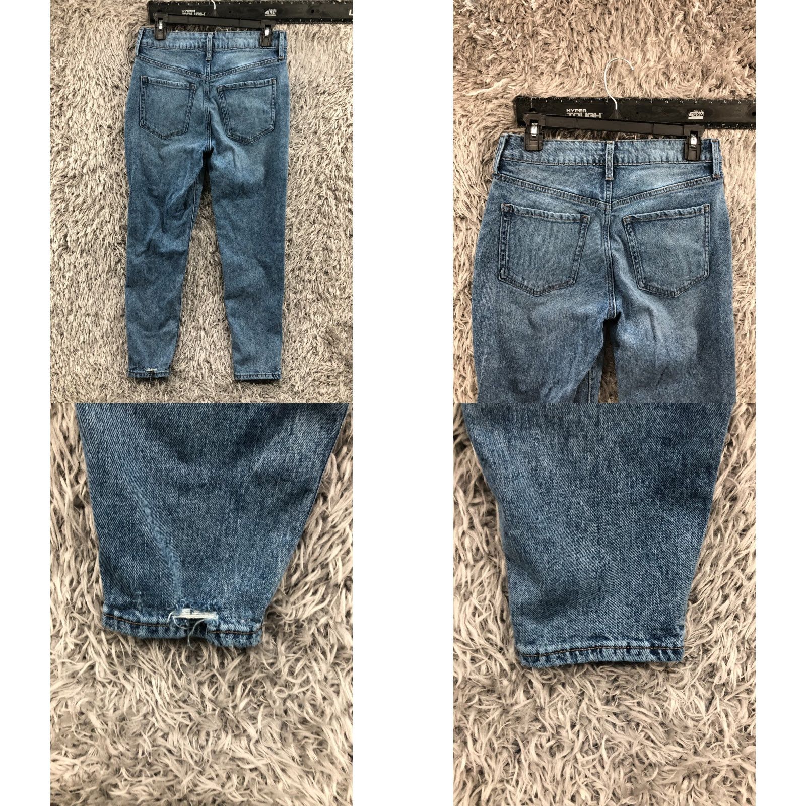 Old Navy VINTAGE Old Navy OG High Straight Jeans Size 4 Womens Medium Wash Blue Button Fly Size 27" / US 4 / IT 40 - 8 Thumbnail
